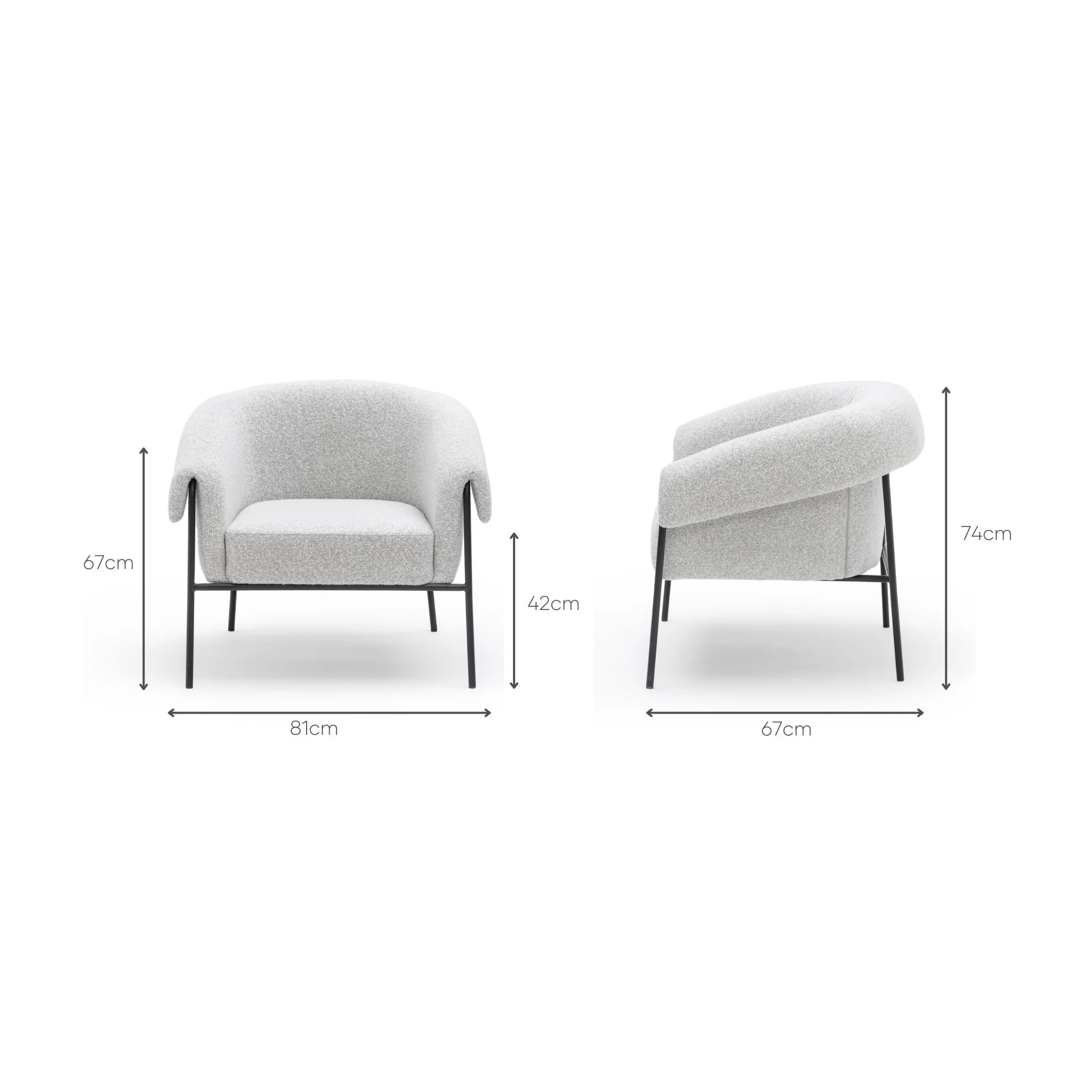 Sinca Armchair - Dove - Image 9