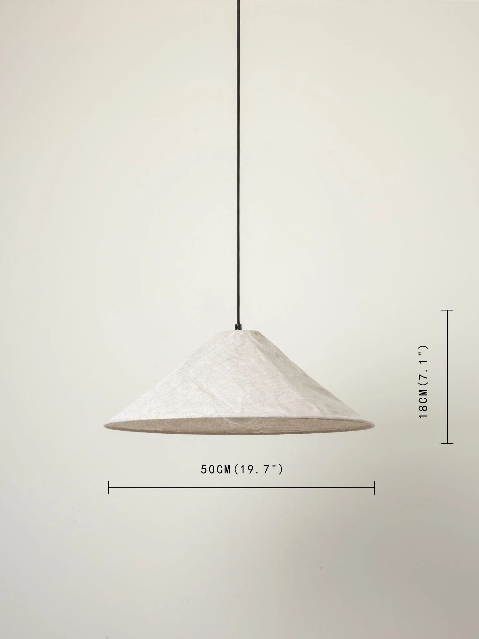 Siya - Collapsible Large Linen Pendant - Image 4
