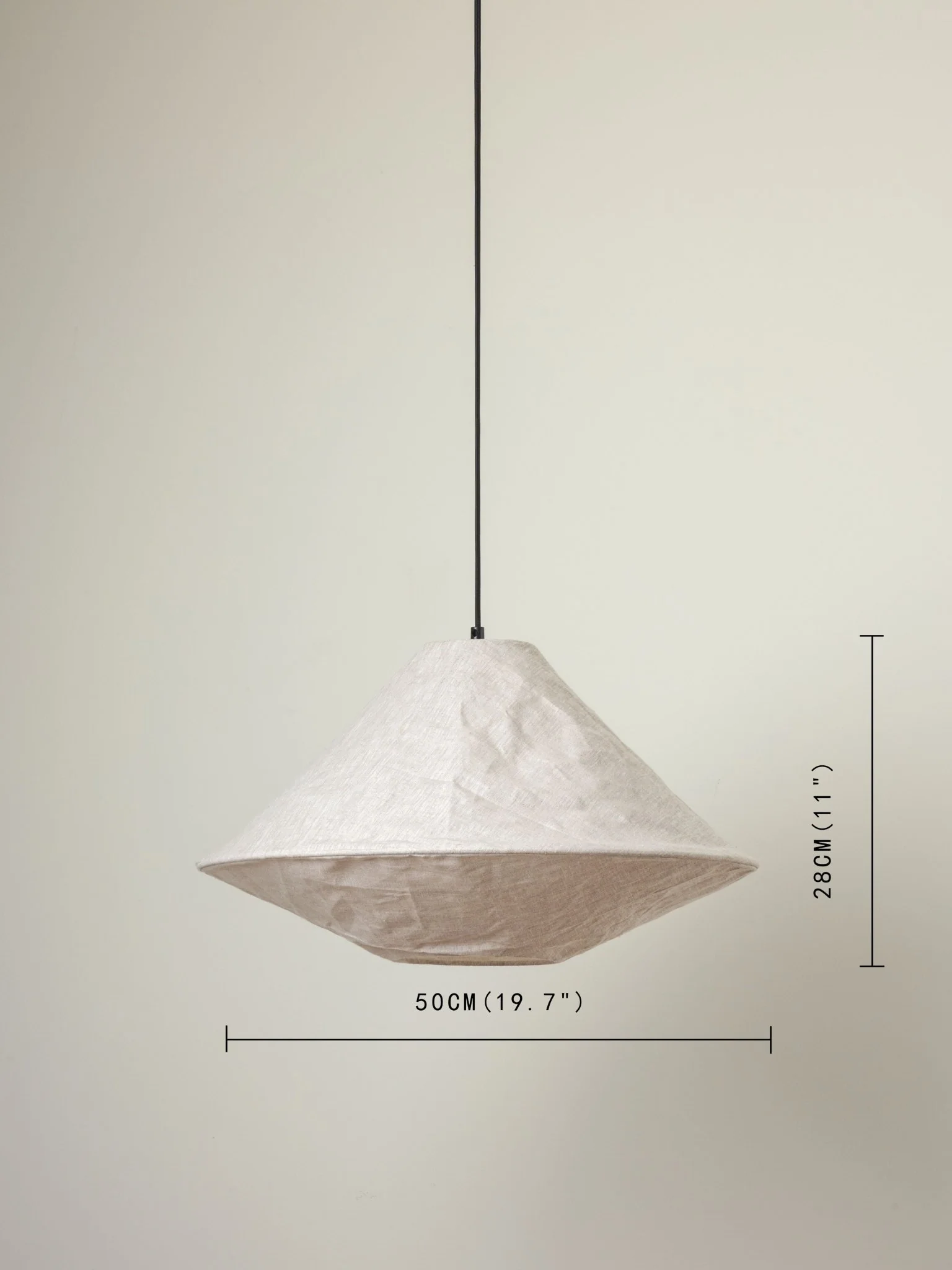 Siya - Collapsible Small Linen Pendant - Image 4