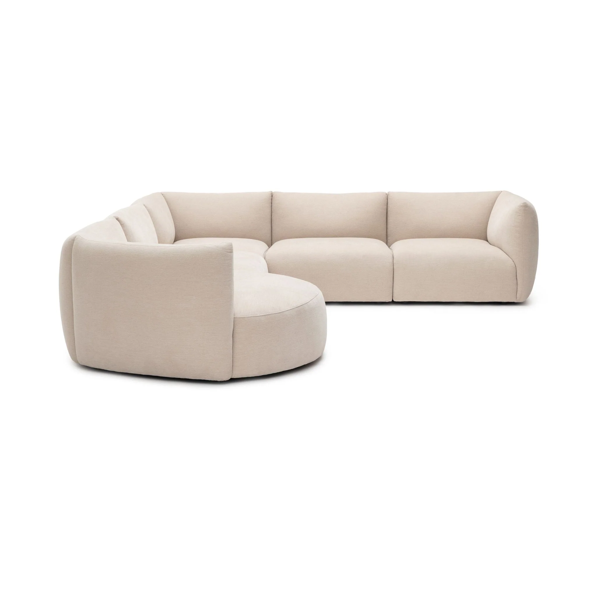 Slipper Large Corner Sofa - Bleached Sand