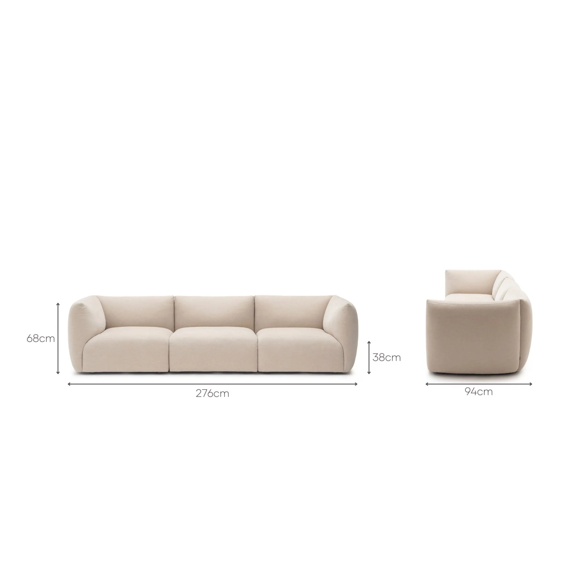 Slipper Sofa - Bleached Sand - Image 14