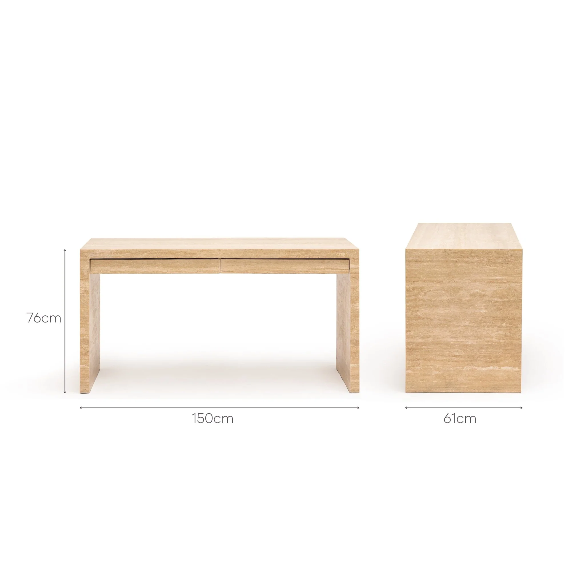 Sloane Desk - Travertine - Image 15