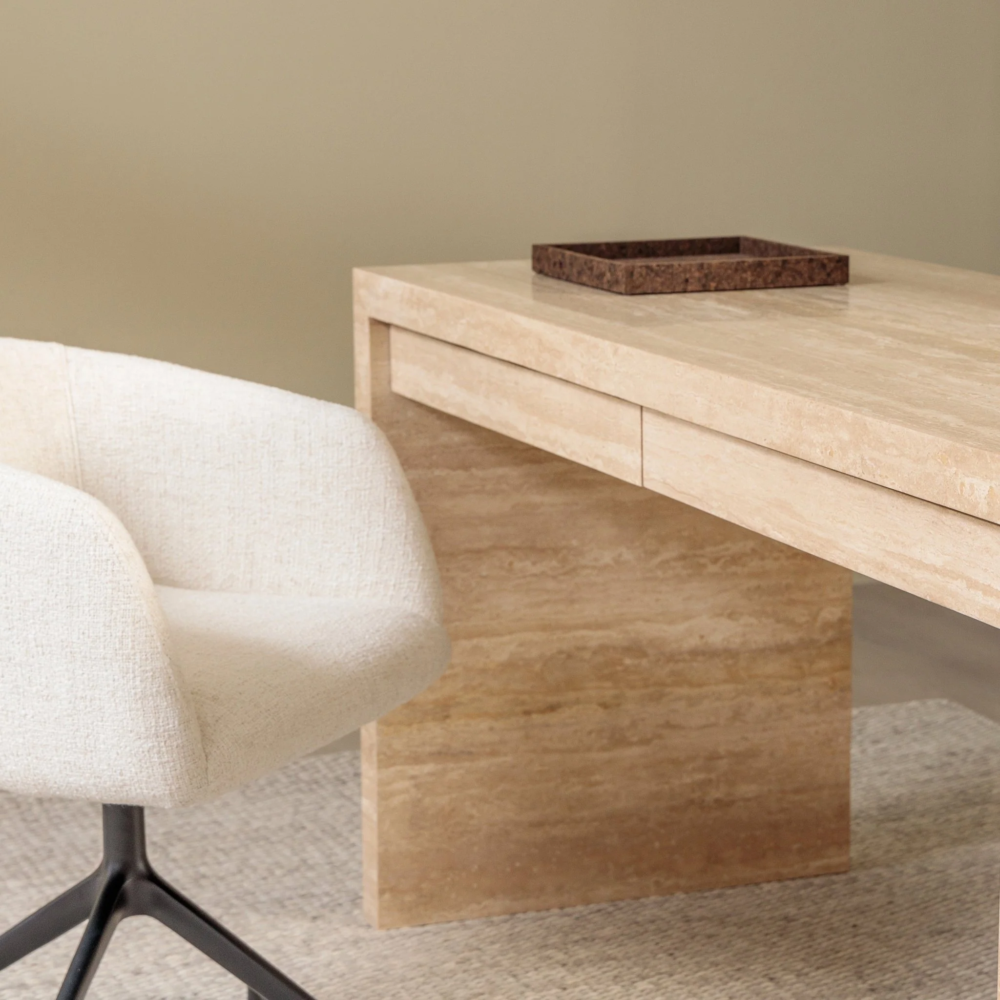 Sloane Desk - Travertine - Image 9
