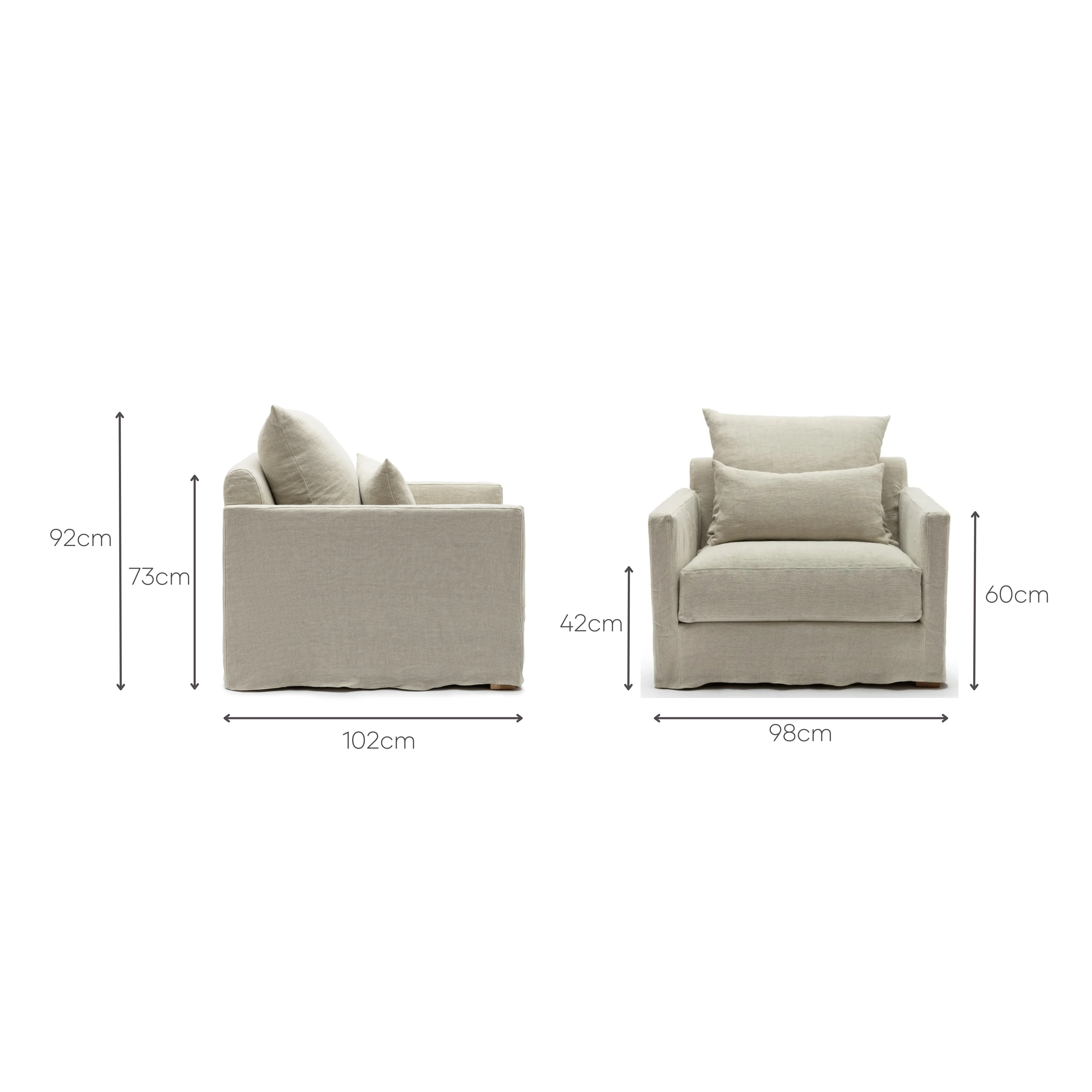 Sloopy Armchair - Asa Bone - Image 7