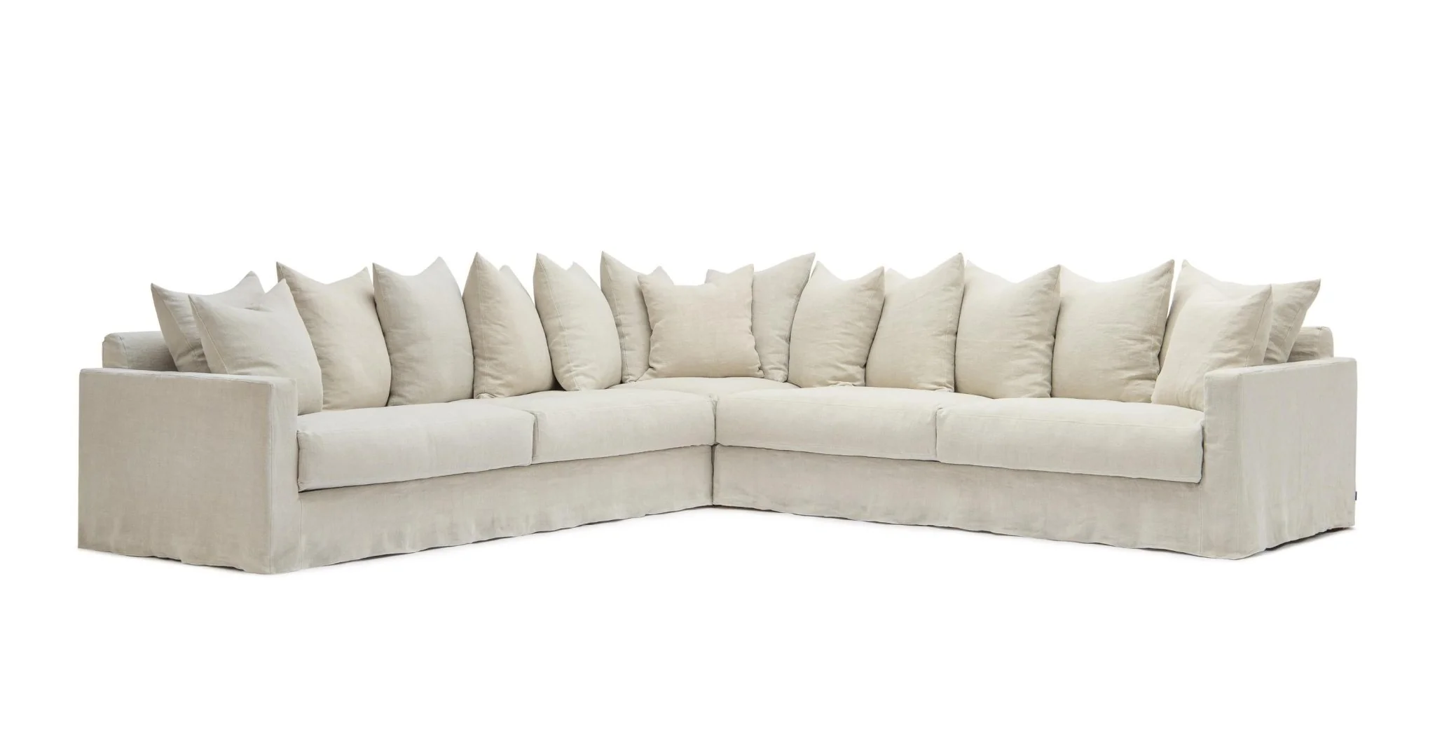 Sloopy Corner Sectional Sofa - Asa Bone - Image 3