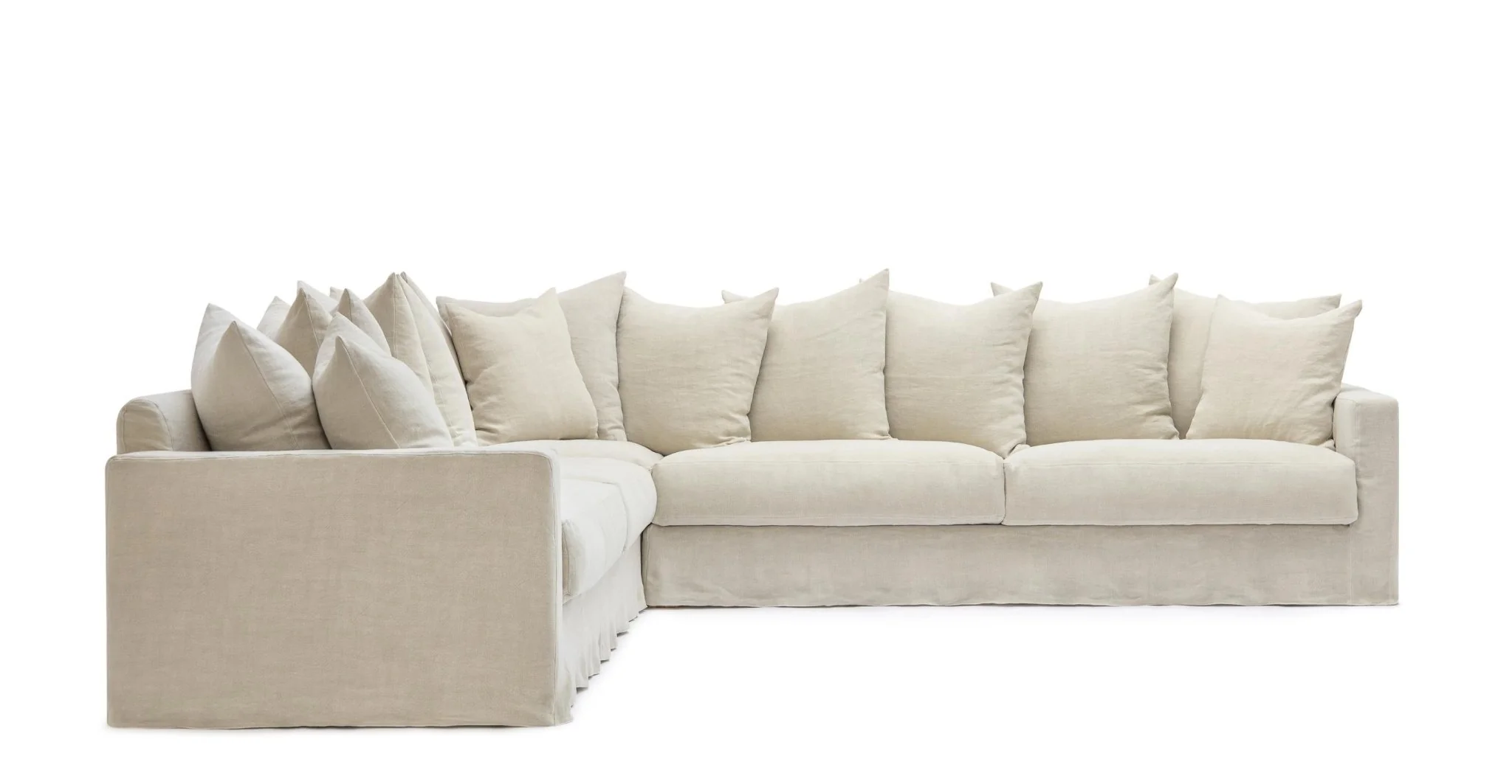 Sloopy Corner Sectional Sofa - Asa Bone - Image 4
