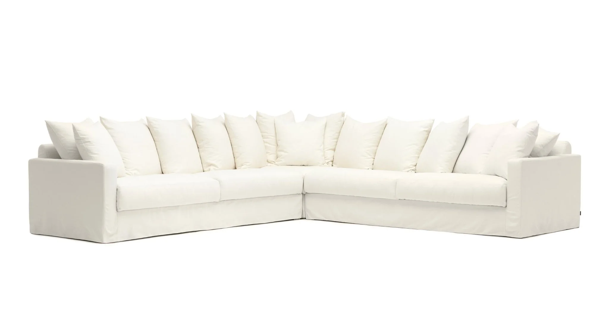 Sloopy Corner Sectional Sofa - Summer Ivory - Image 3