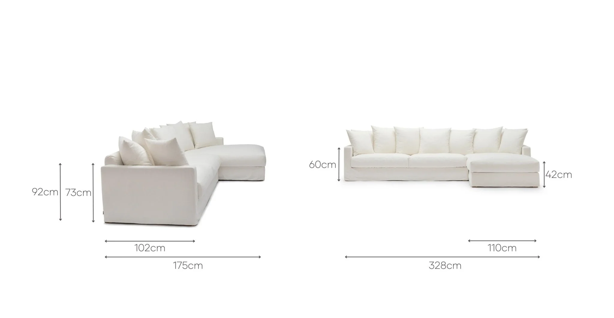 Sloopy L-Shaped Sofa - Summer Ivory - Image 19