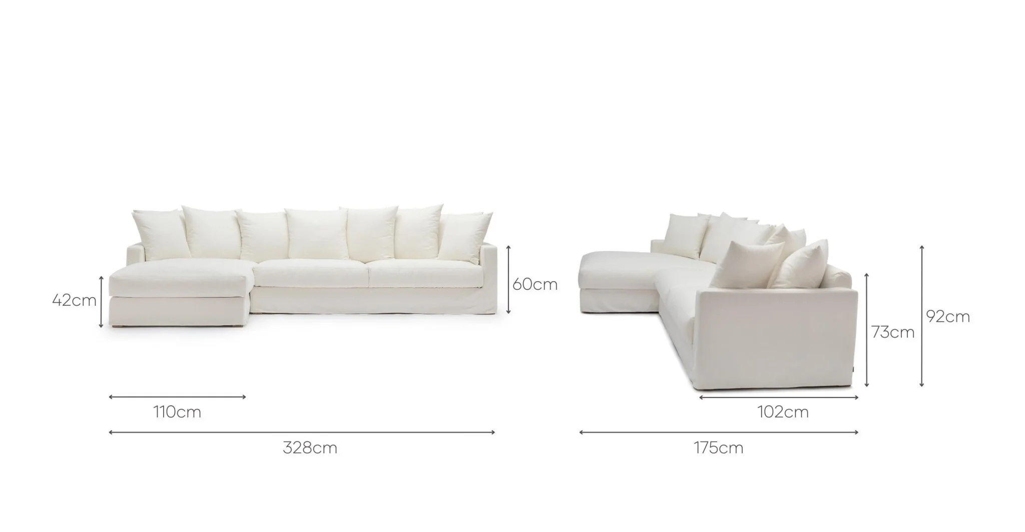 Sloopy L-Shaped Sofa - Summer Ivory - Image 8