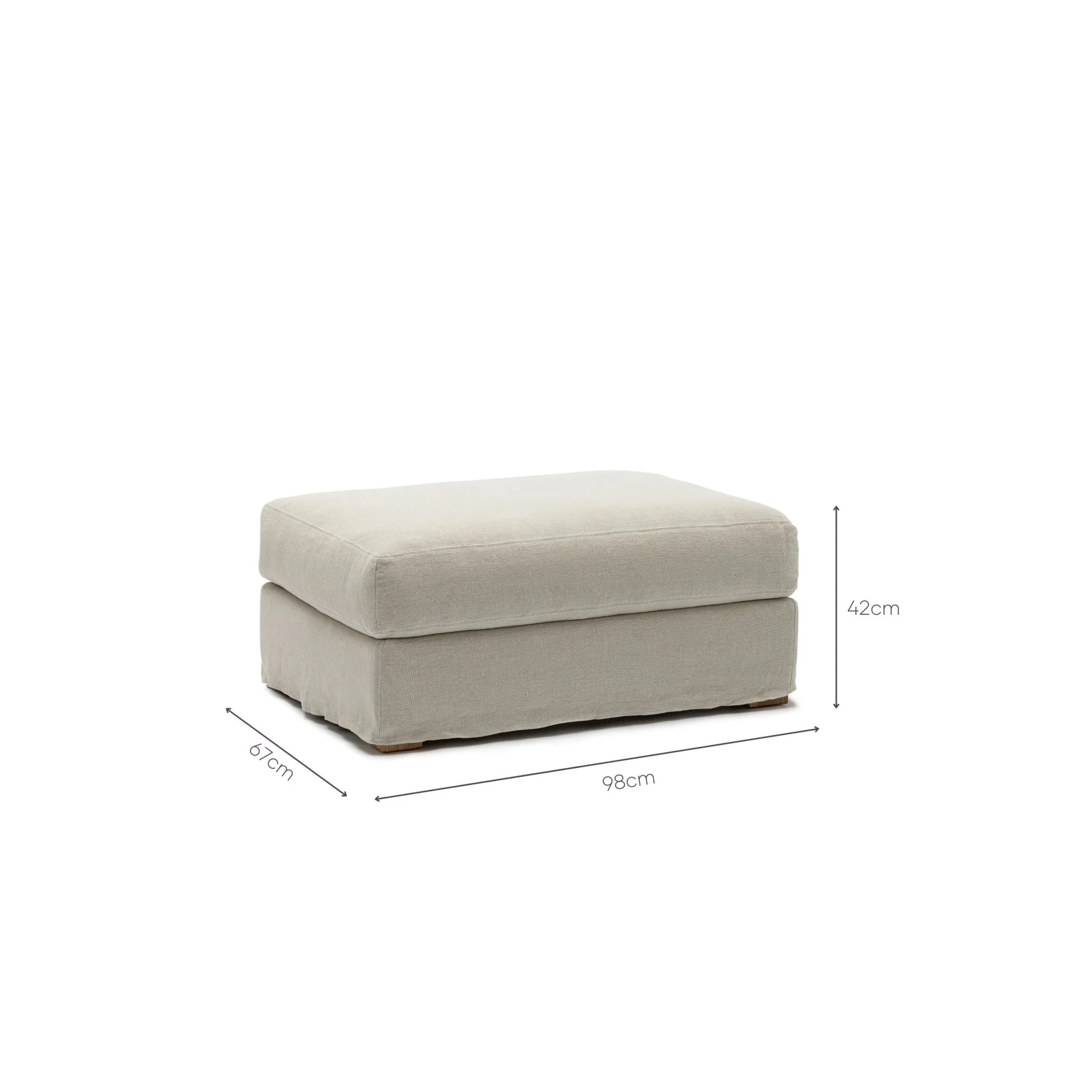 Sloopy Ottoman - Asa Bone - Image 4