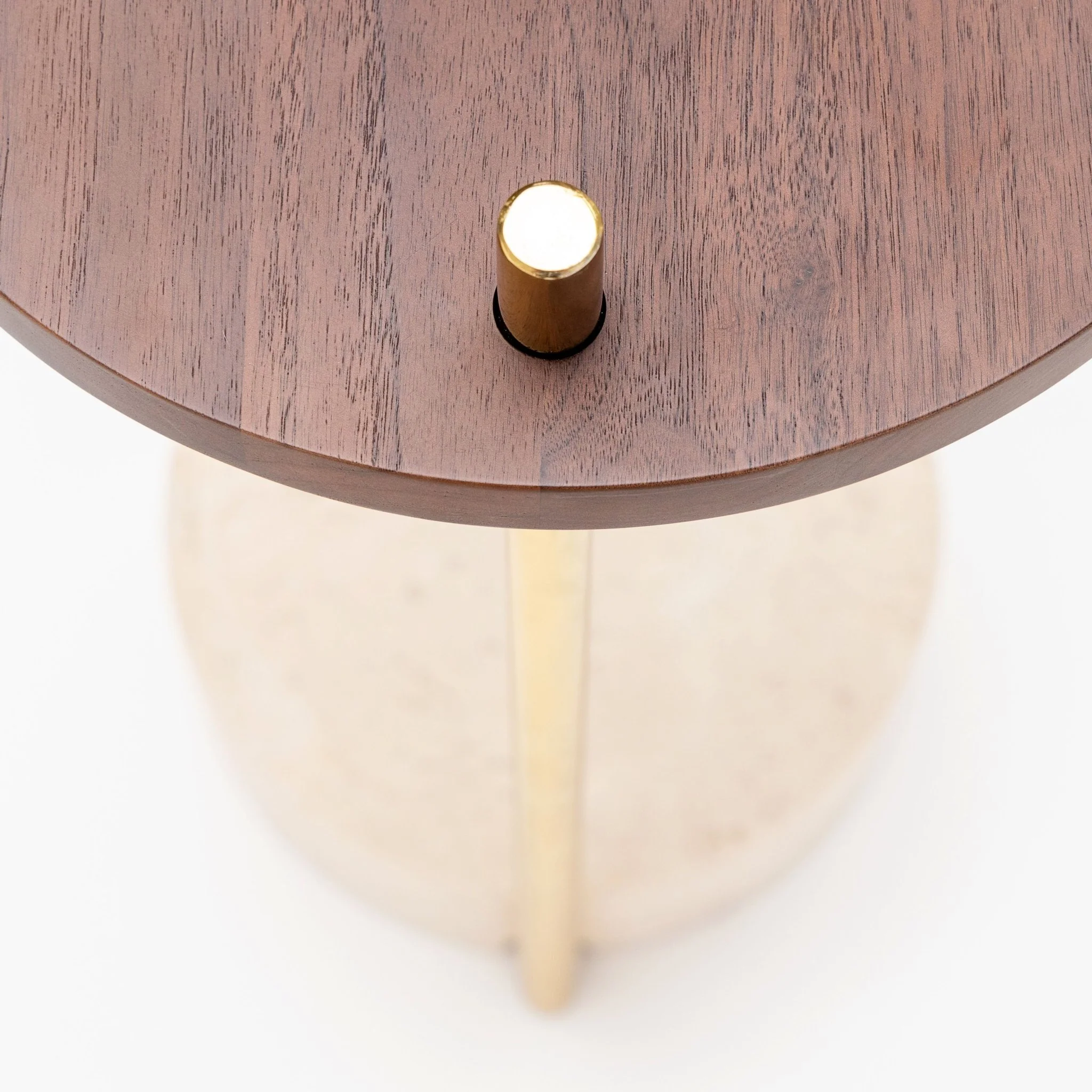 Society Side Table - Walnut & Travertine - Image 5