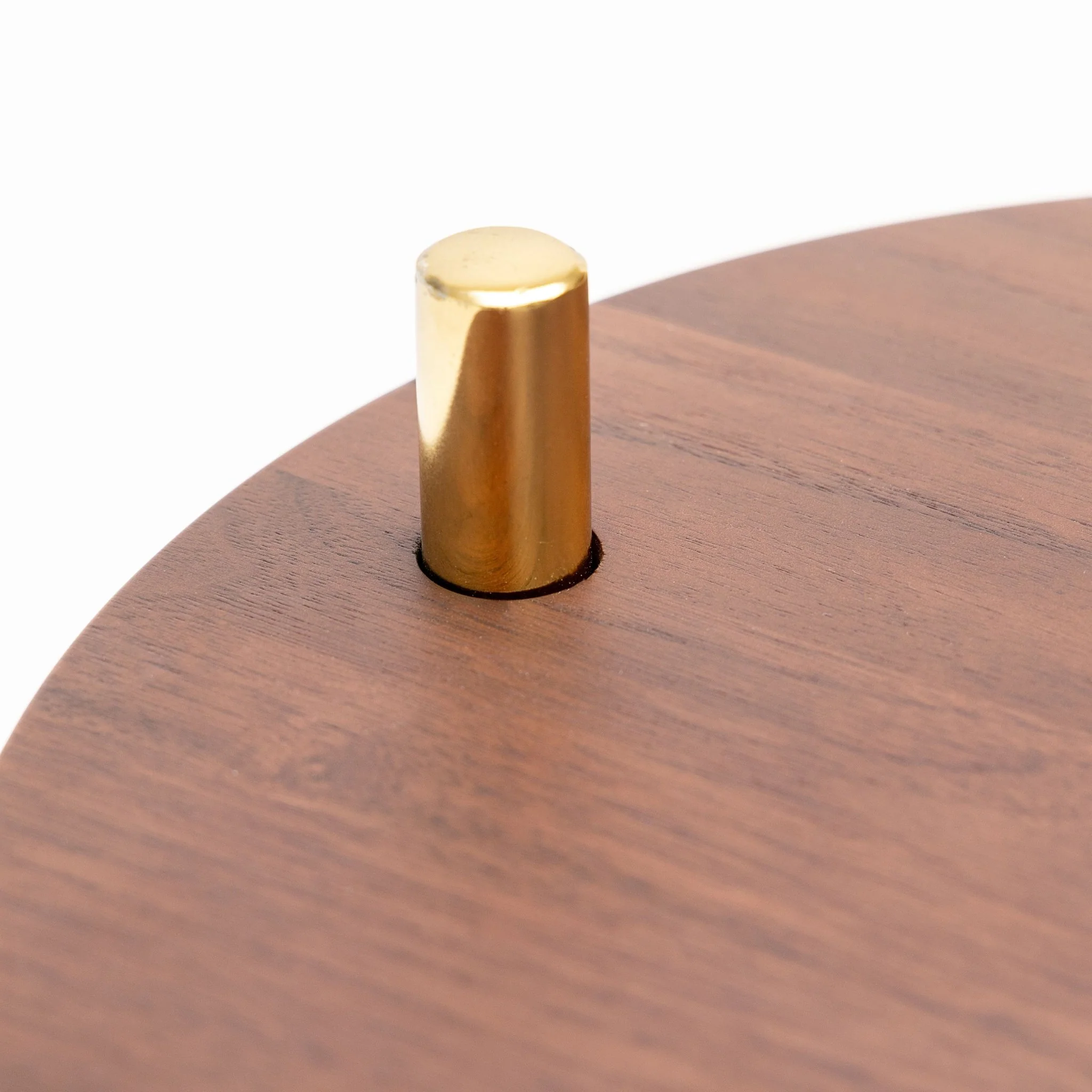 Society Side Table - Walnut & Travertine - Image 8