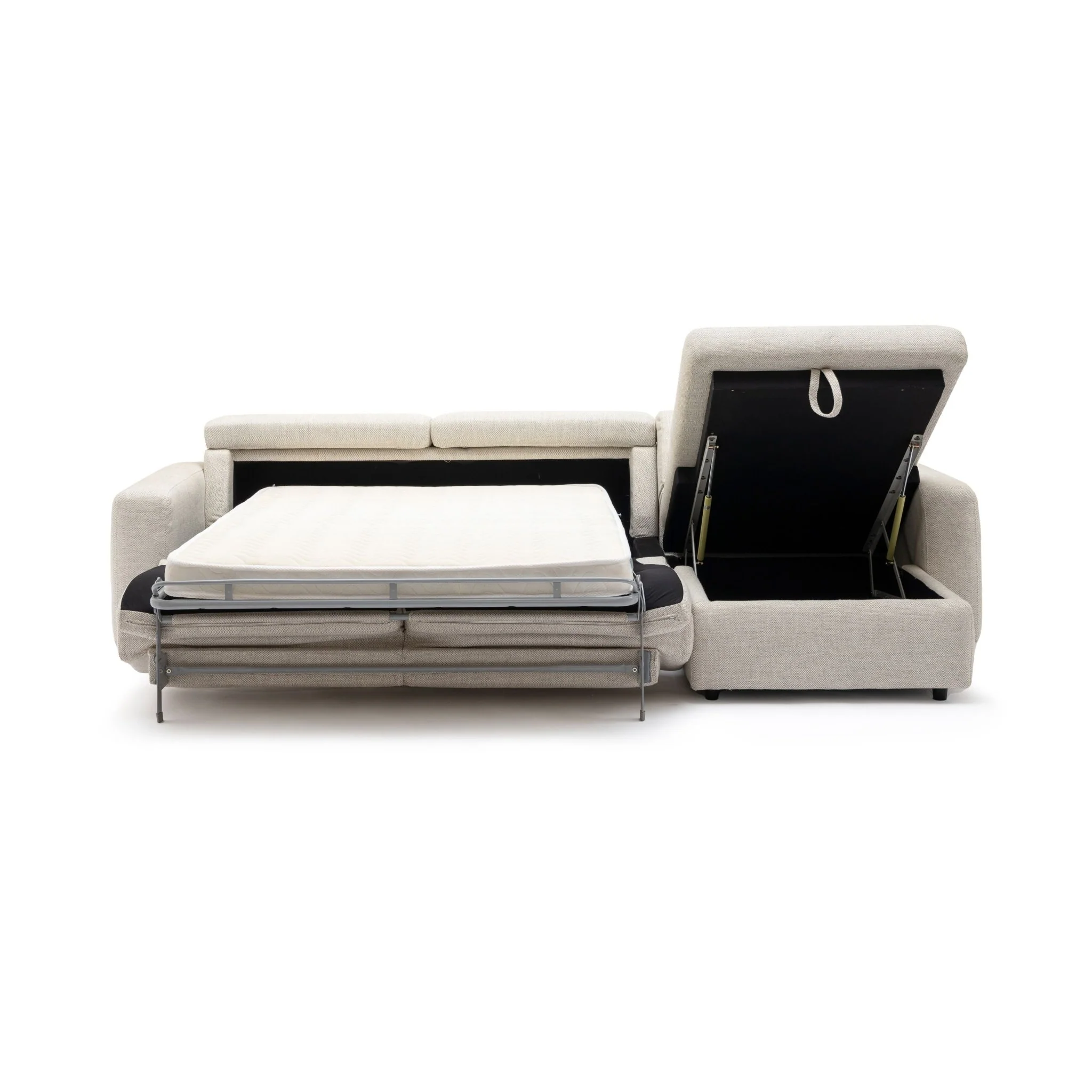 Sofa Bed With Storage - Pebble - Image 11