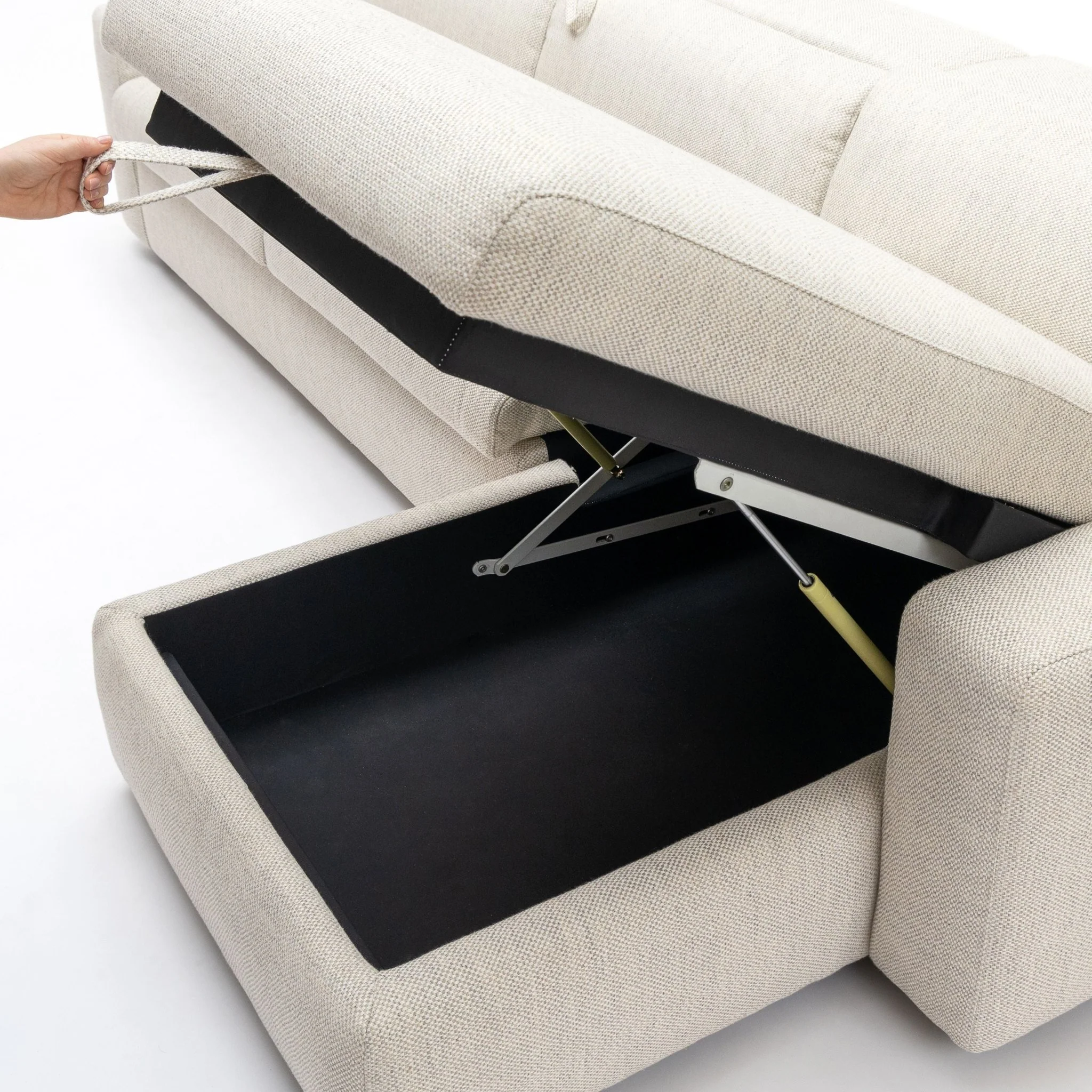 Sofa Bed With Storage - Pebble - Image 16