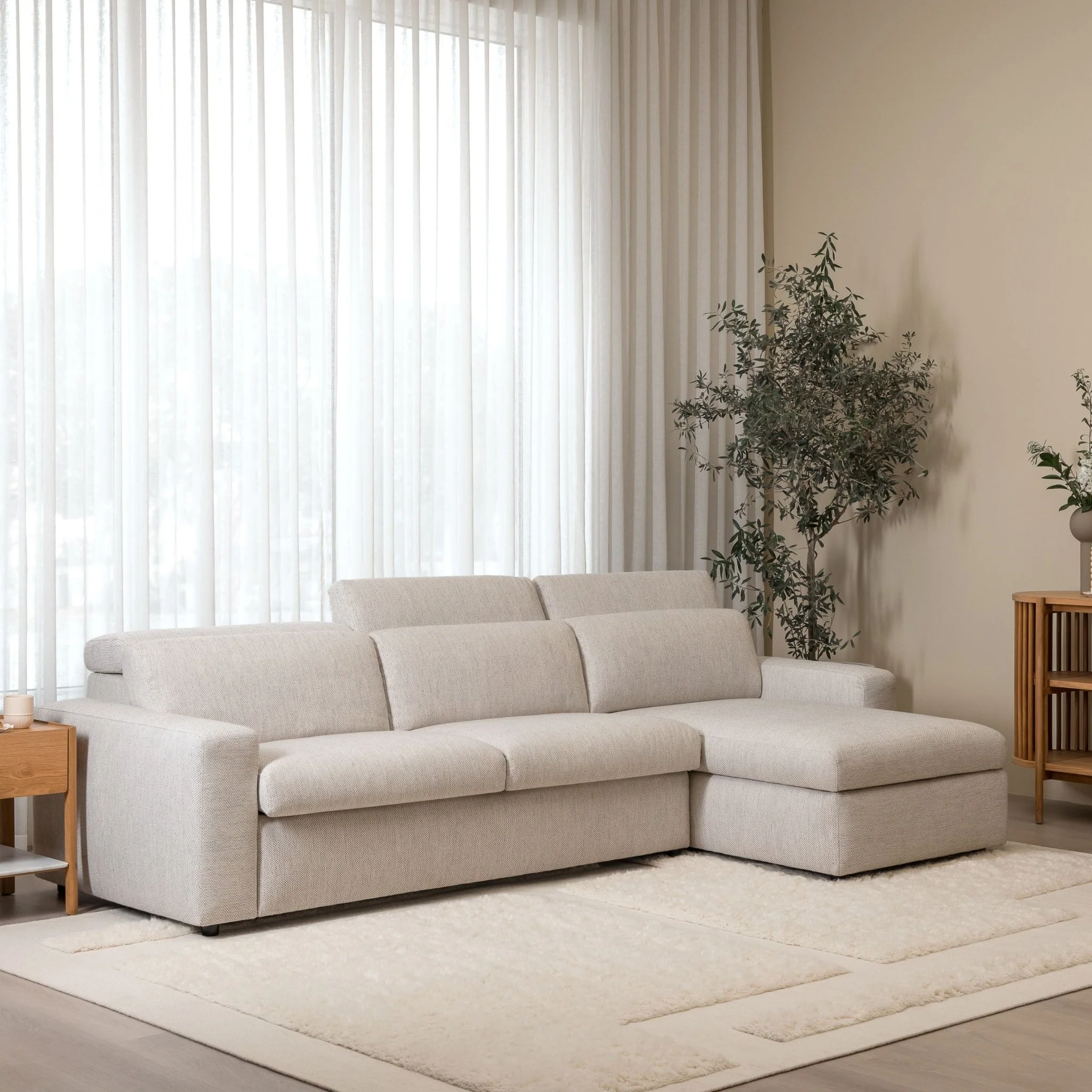 Sofa Bed With Storage - Pebble - Image 27
