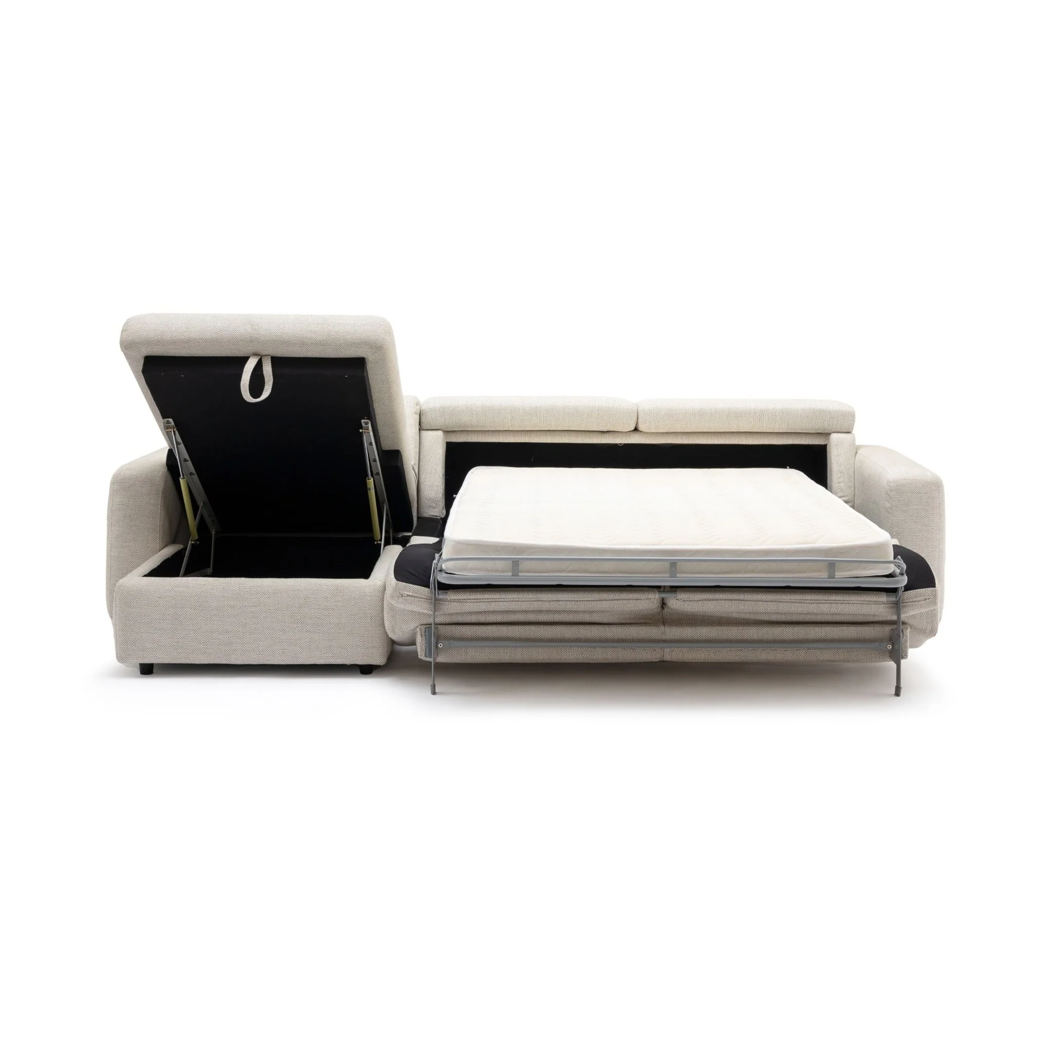 Sofa Bed With Storage - Pebble - Image 37