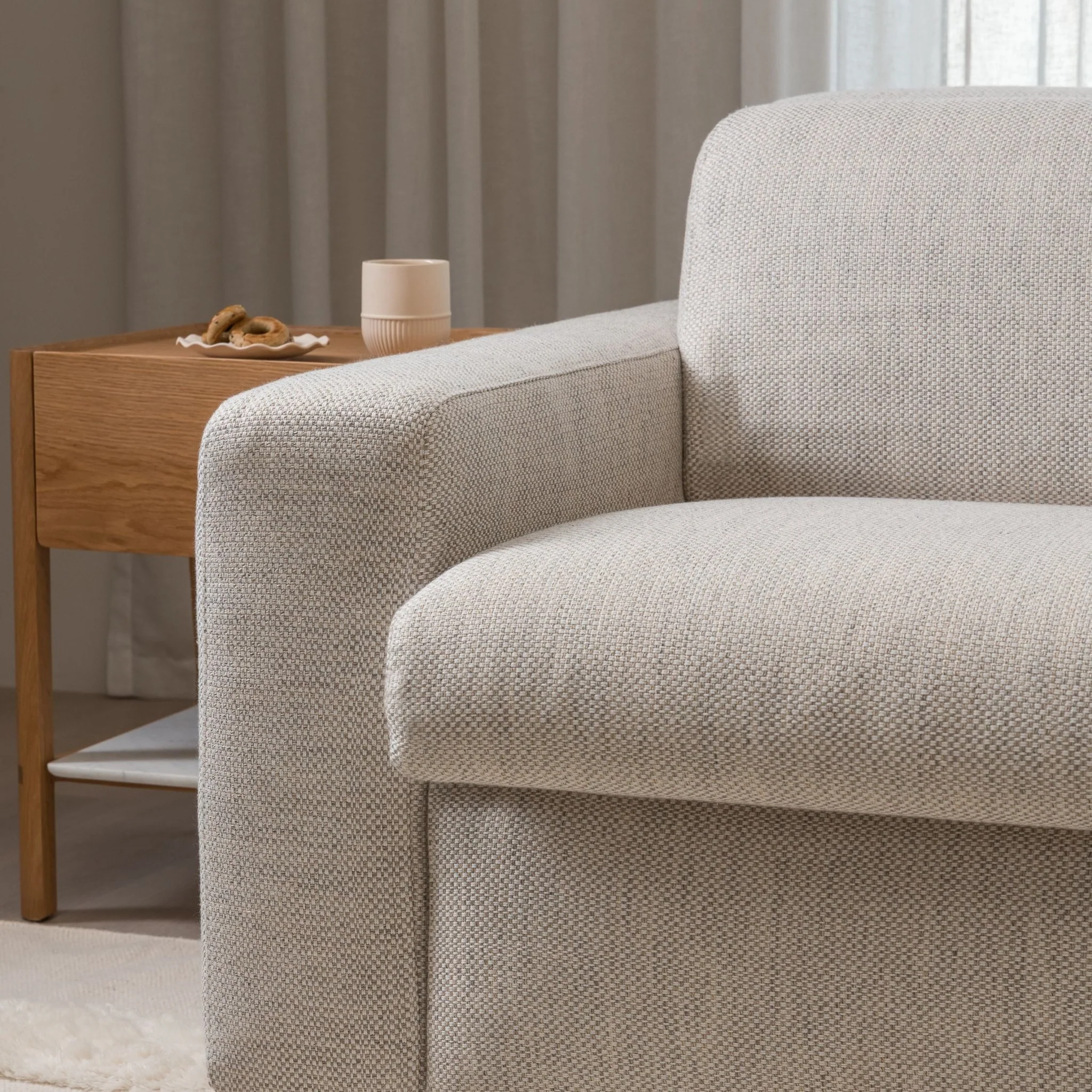 Sofa Bed With Storage - Pebble - Image 45