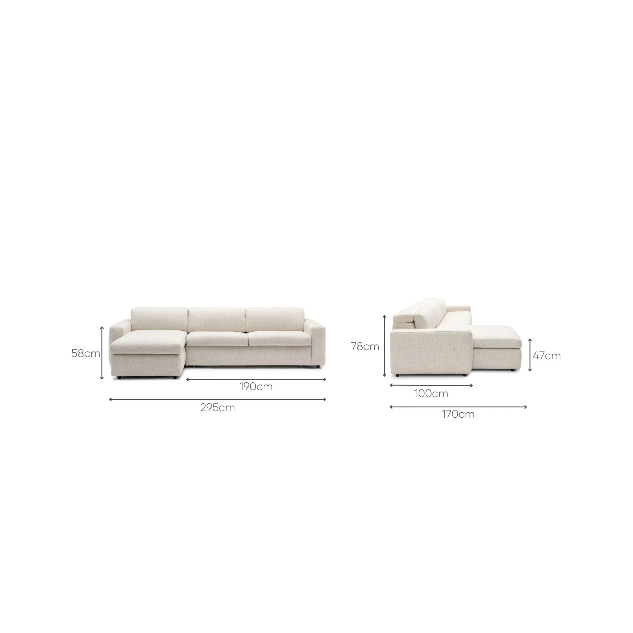 Sofa Bed With Storage - Pebble - Image 52