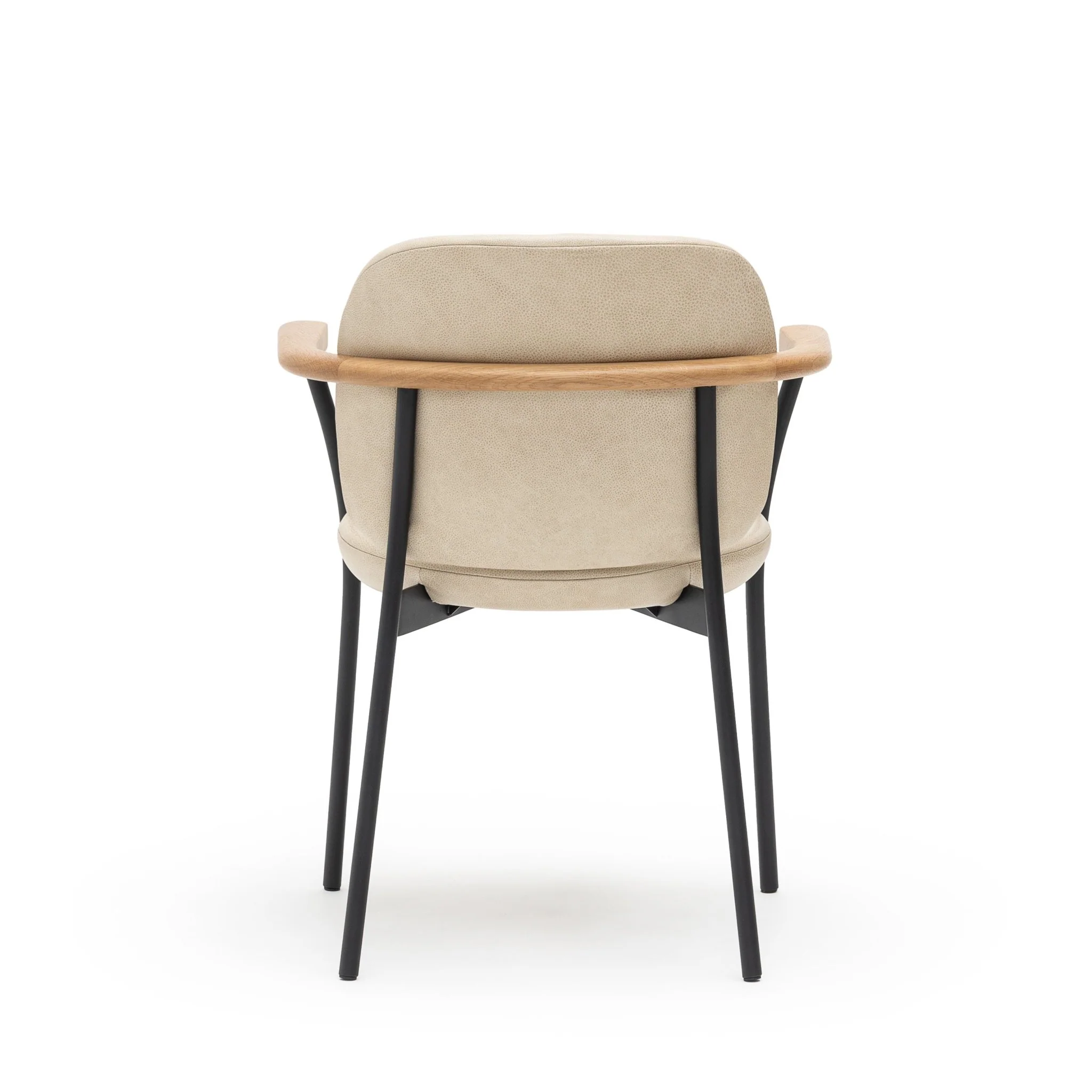 Solace Armchair - Light Oak & Limestone Leather - Image 4