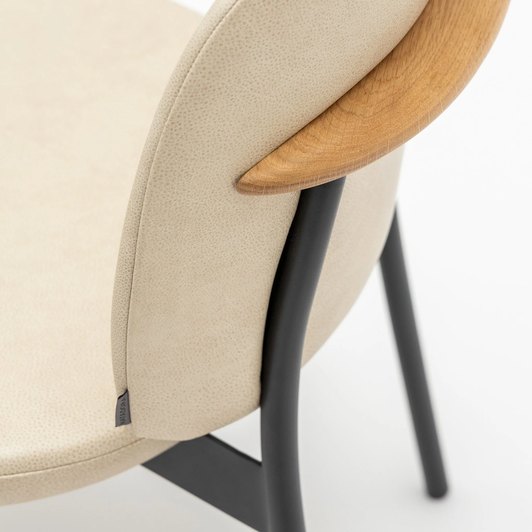 Solace Chair - Light Oak & Limestone Leather - Image 10
