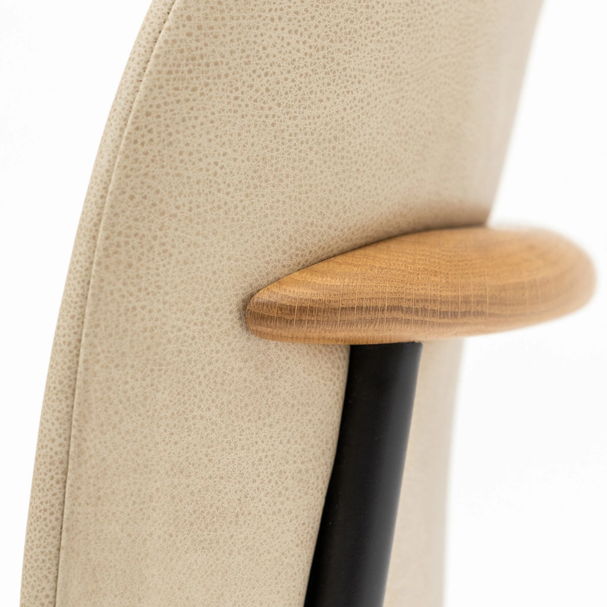Solace Chair - Light Oak & Limestone Leather - Image 12