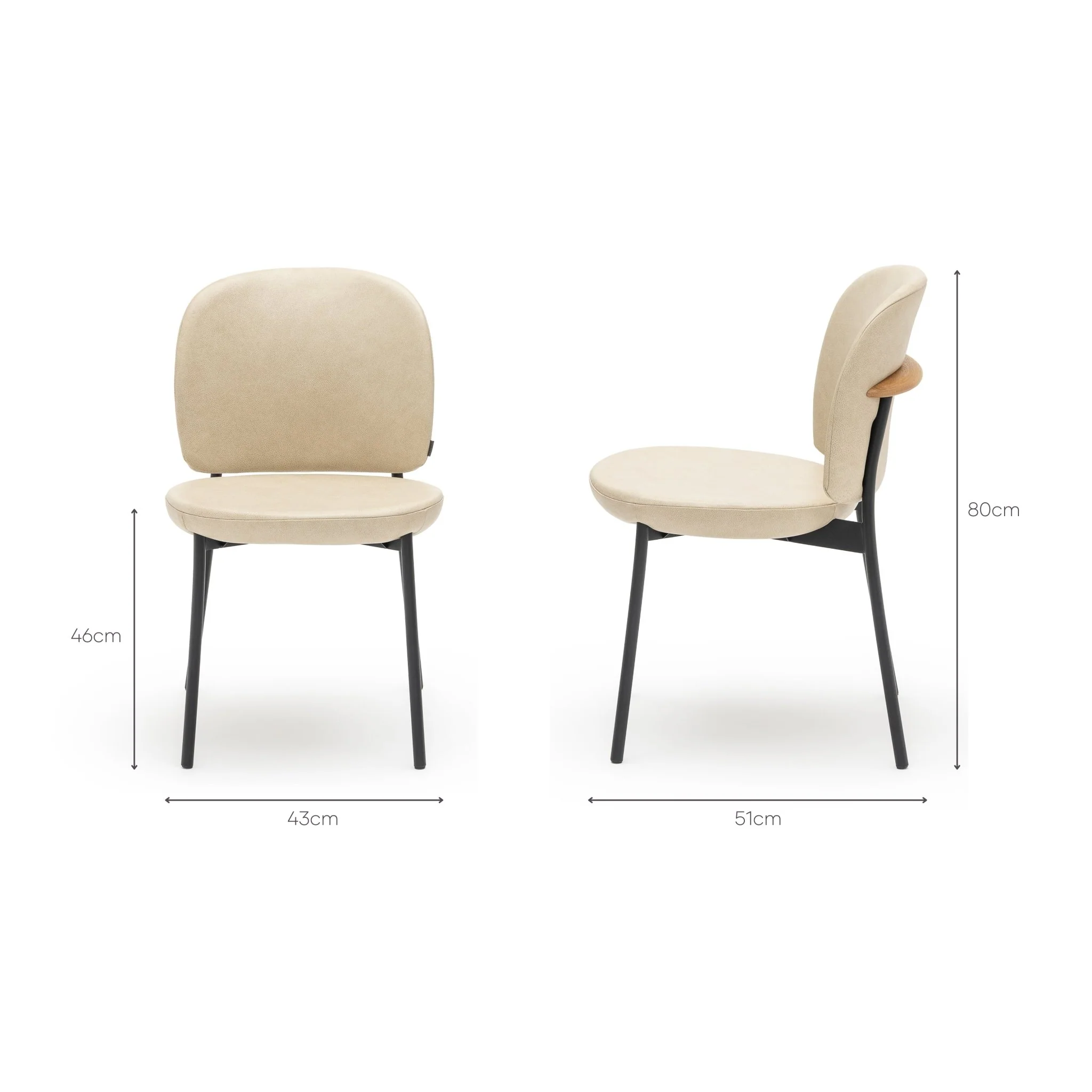 Solace Chair - Light Oak & Limestone Leather - Image 18
