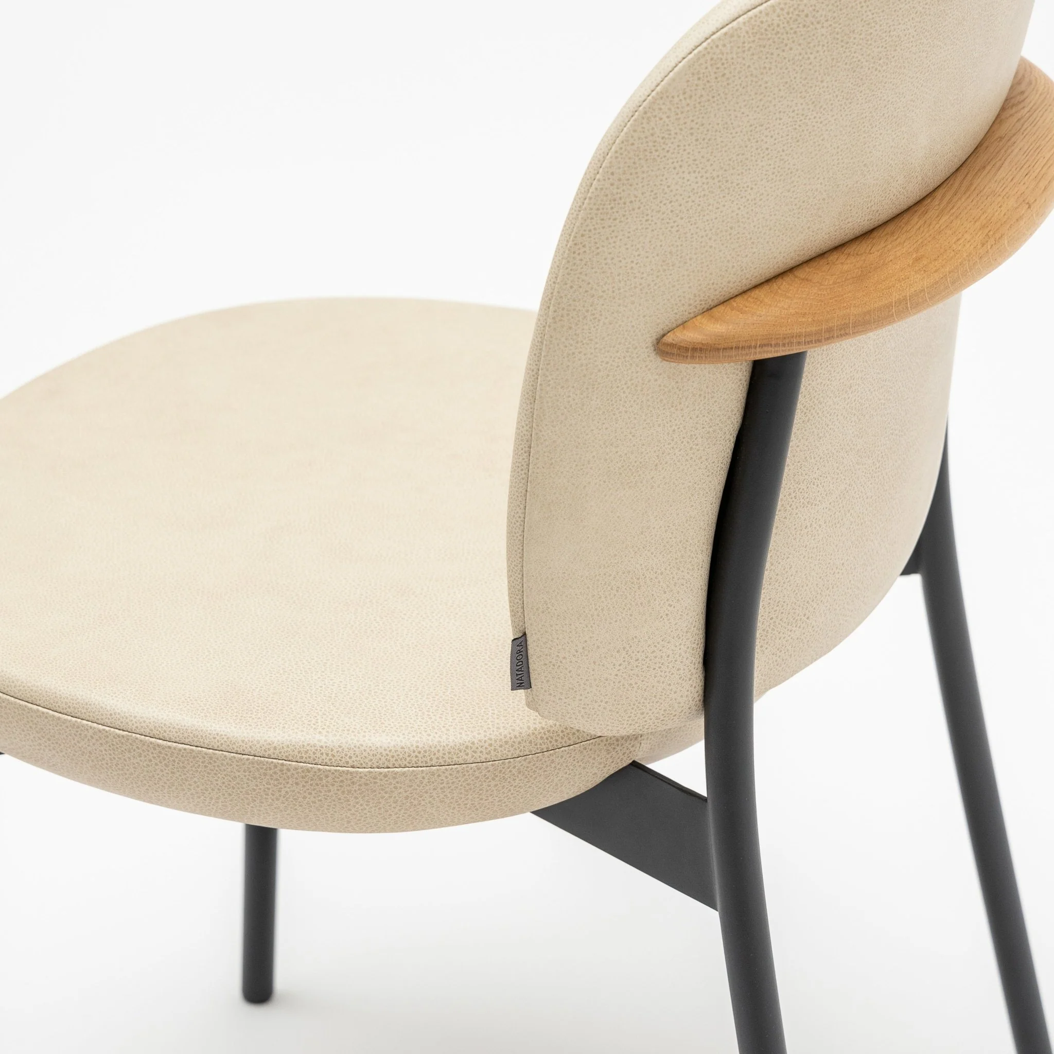 Solace Chair - Light Oak & Limestone Leather - Image 5