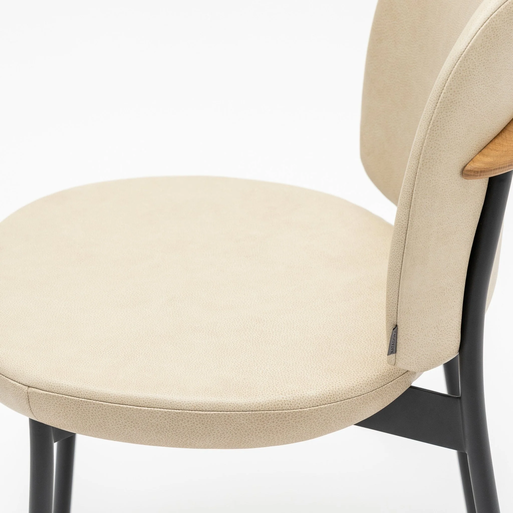 Solace Chair - Light Oak & Limestone Leather - Image 8