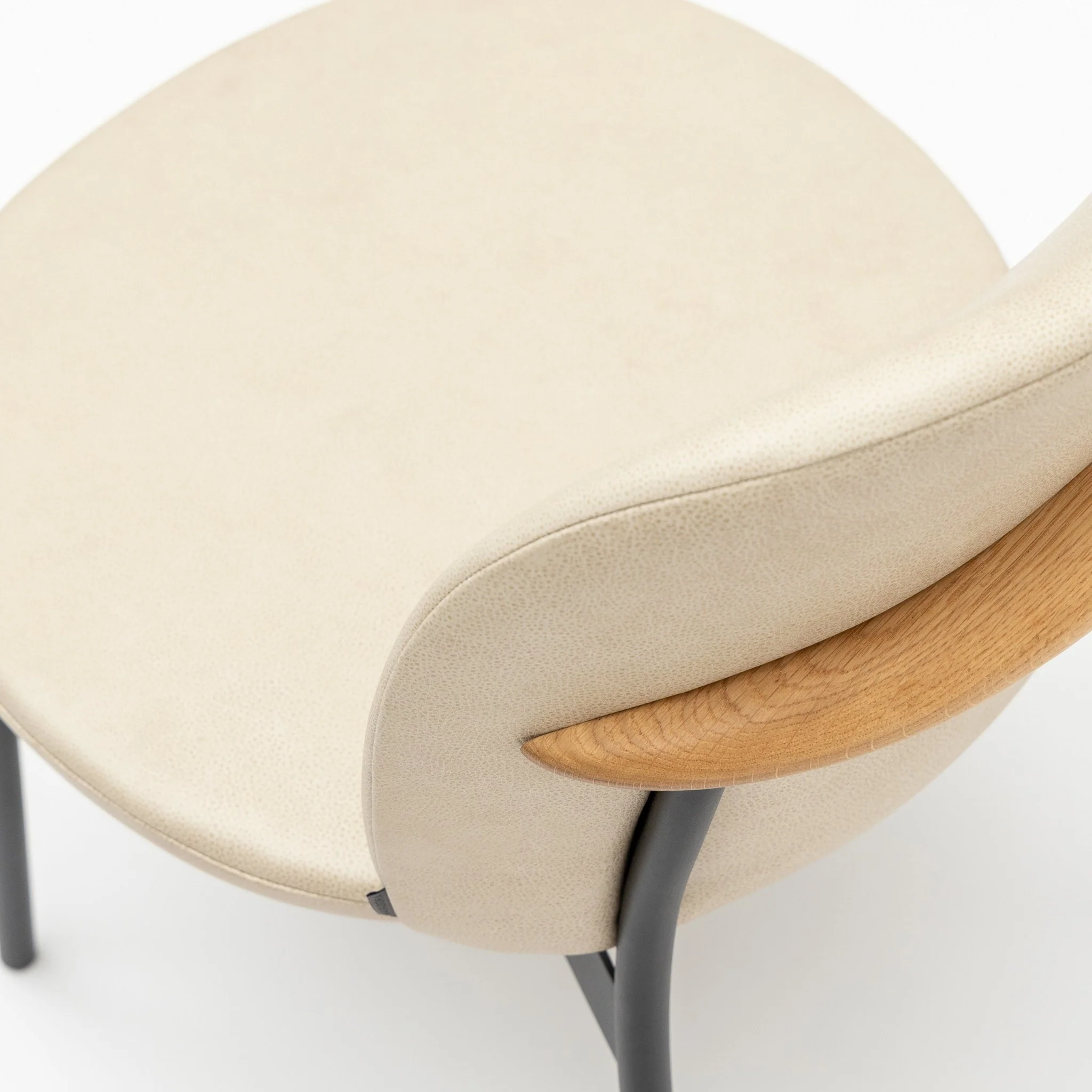 Solace Chair - Light Oak & Limestone Leather - Image 9