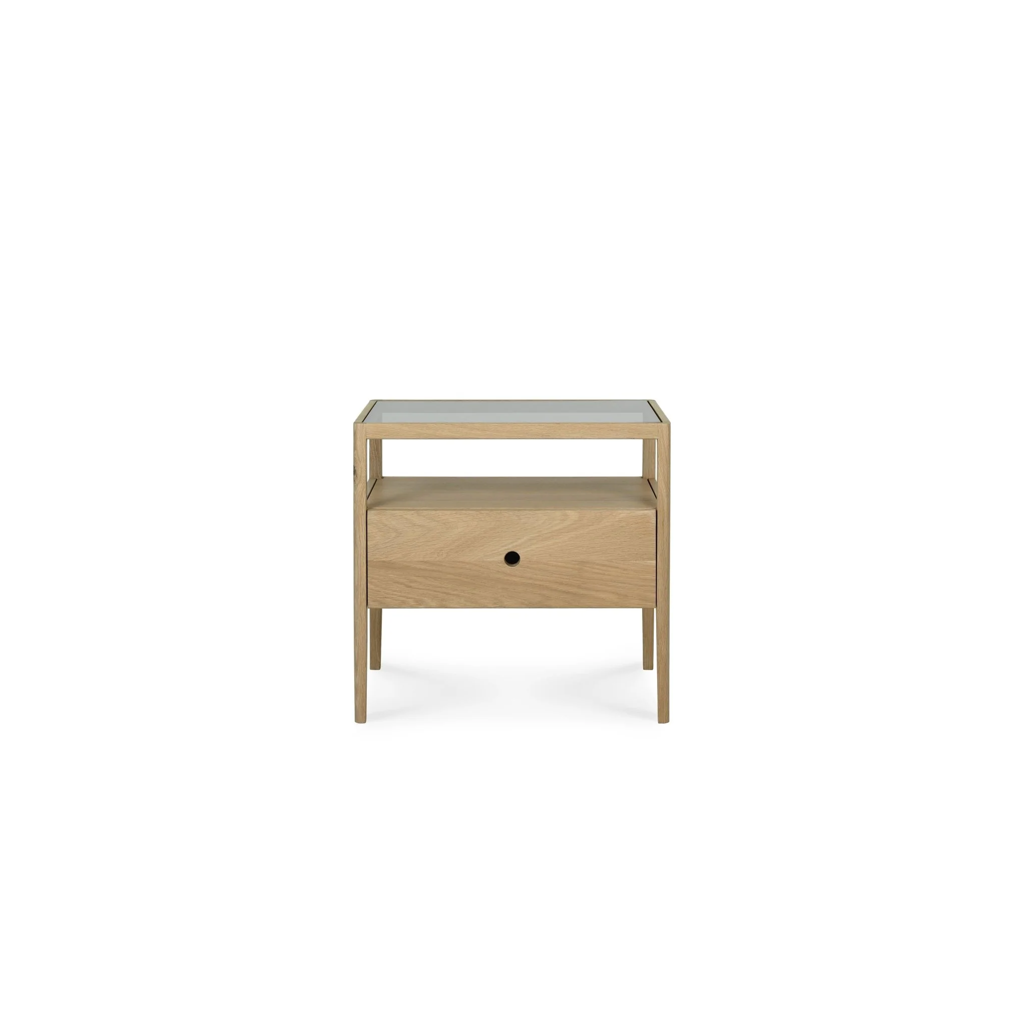 Spindle Bedside Table - Oak