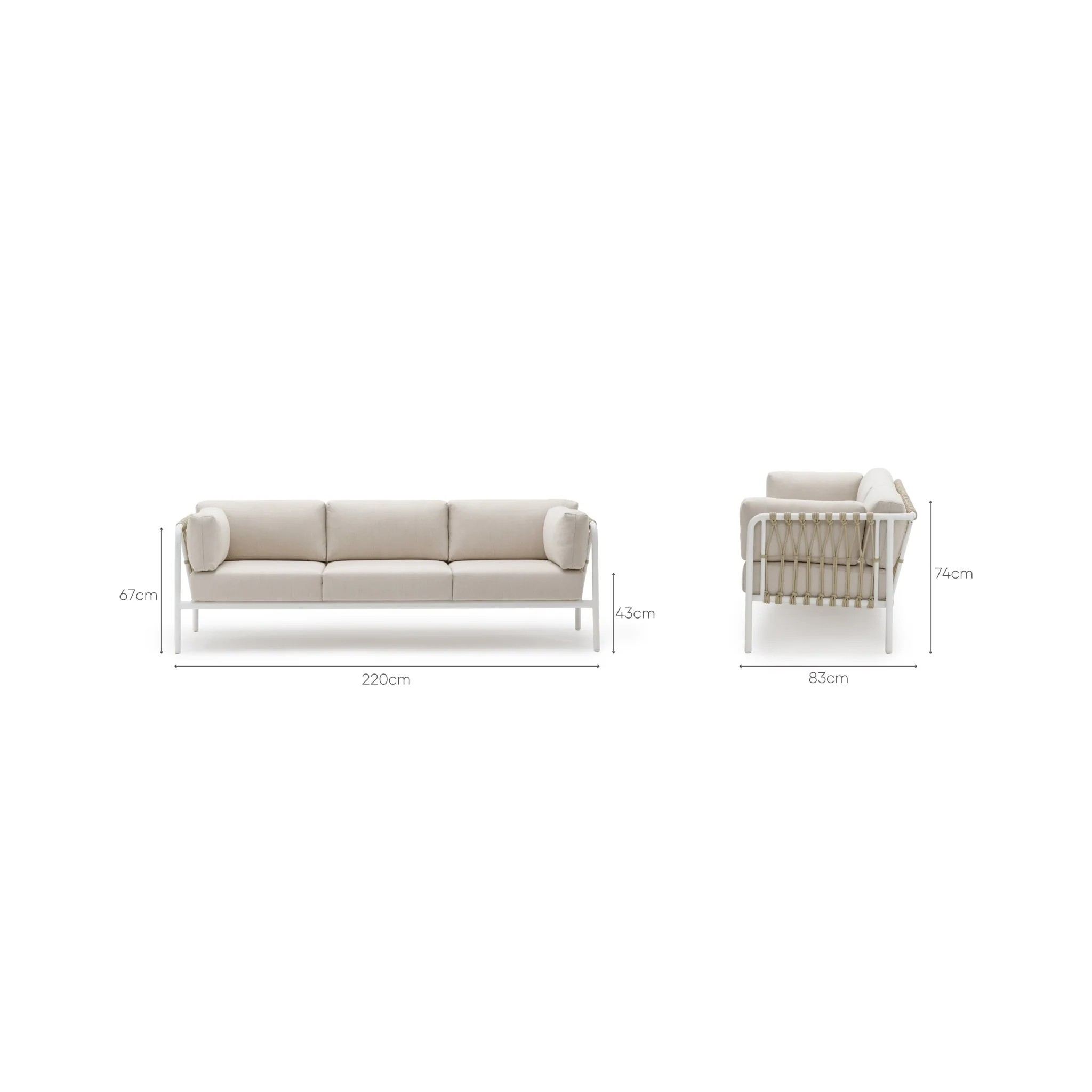 Swing 3 Seater Sofa - Sand - Image 14