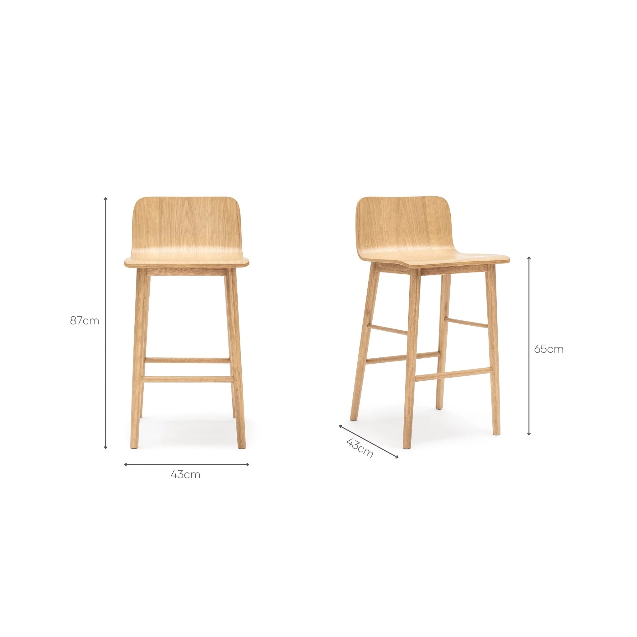 Tami Counter Stool - Light Oak - Image 3