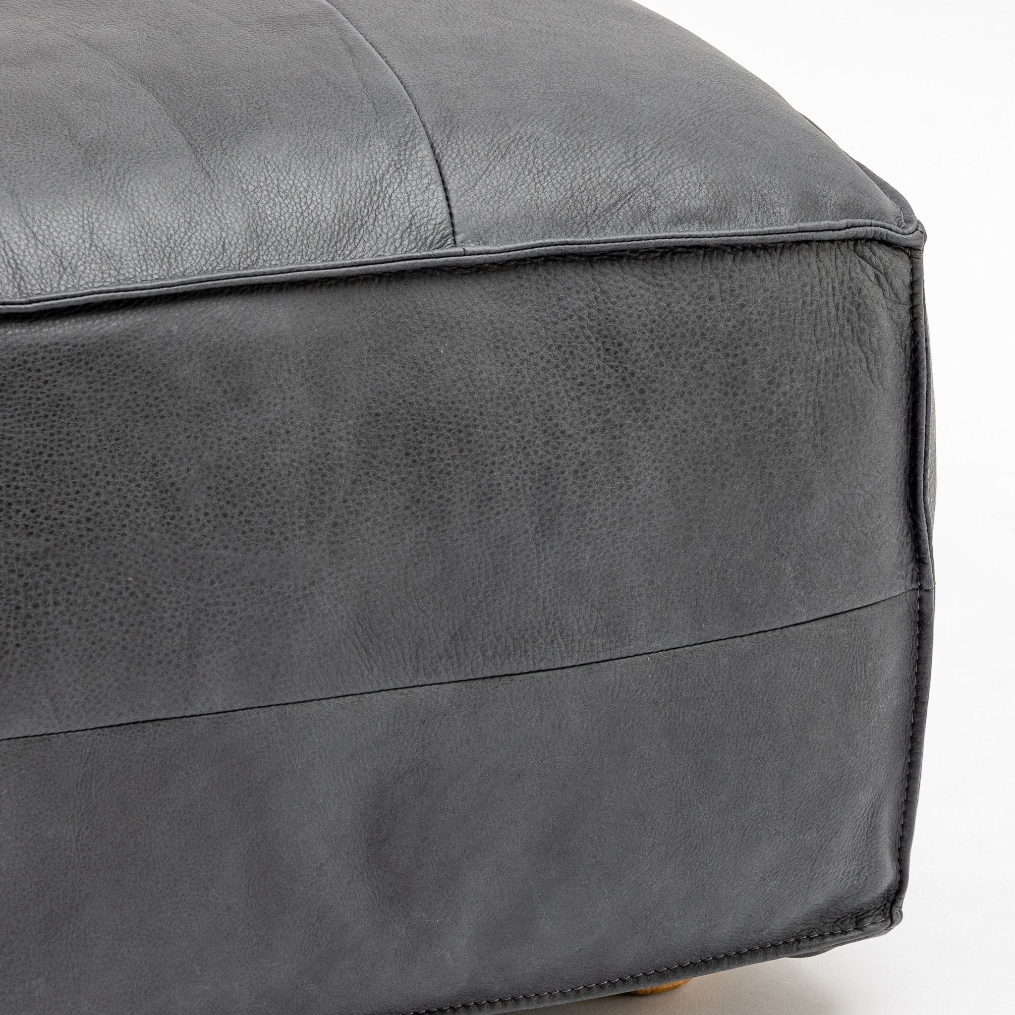 Tanbo Stool - Charcoal Leather - Image 13