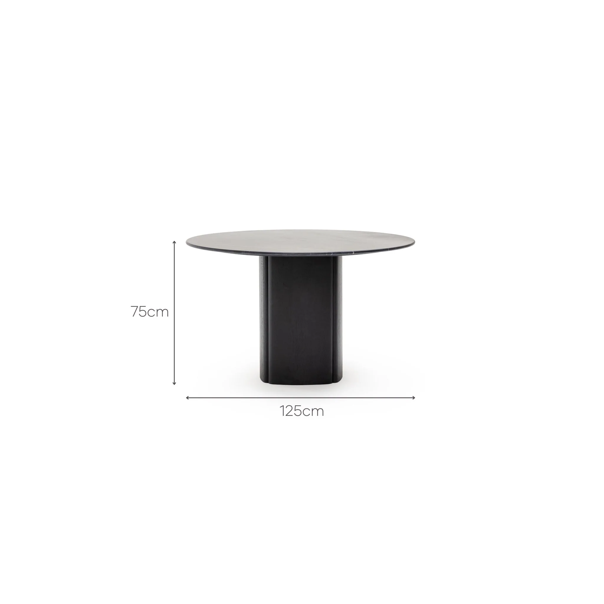 Tathra 125 Table - Black Oak & Nero Marquina - Image 11