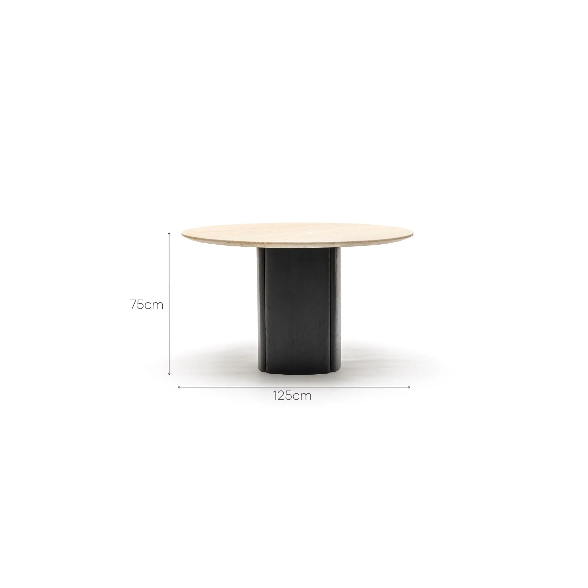 Tathra 125 Table - Black Oak & Travertine - Image 8
