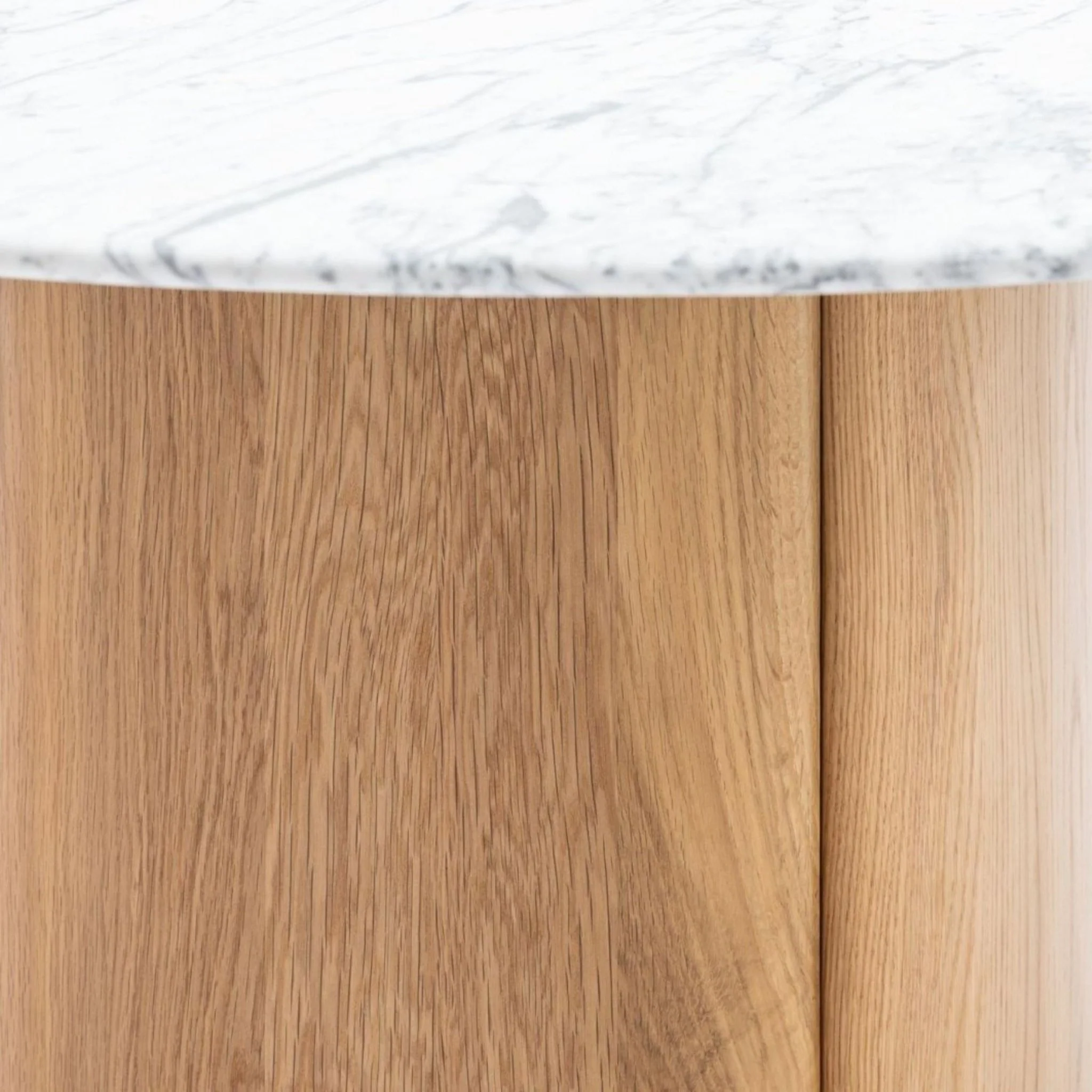 Tathra 125 Table - Light Oak & Bianca Carrara - Image 4