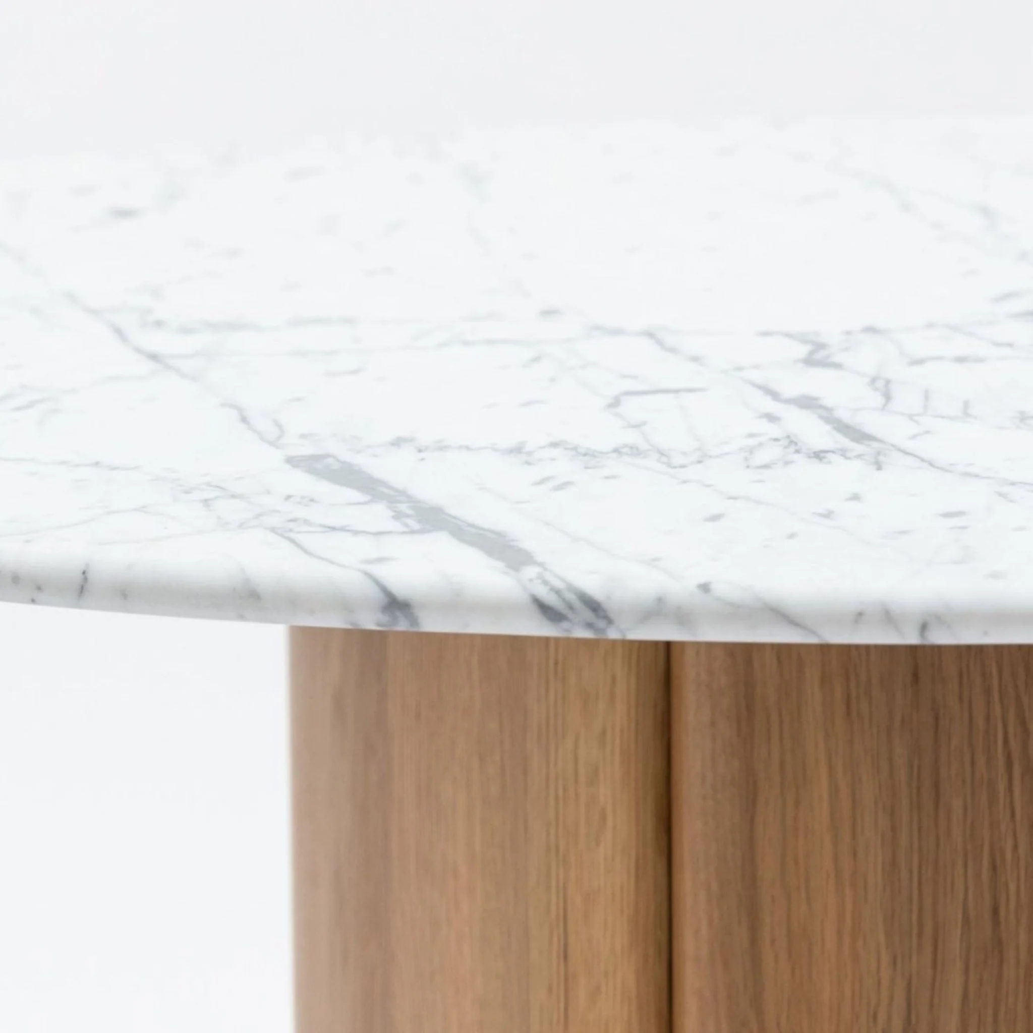 Tathra 125 Table - Light Oak & Bianca Carrara - Image 7