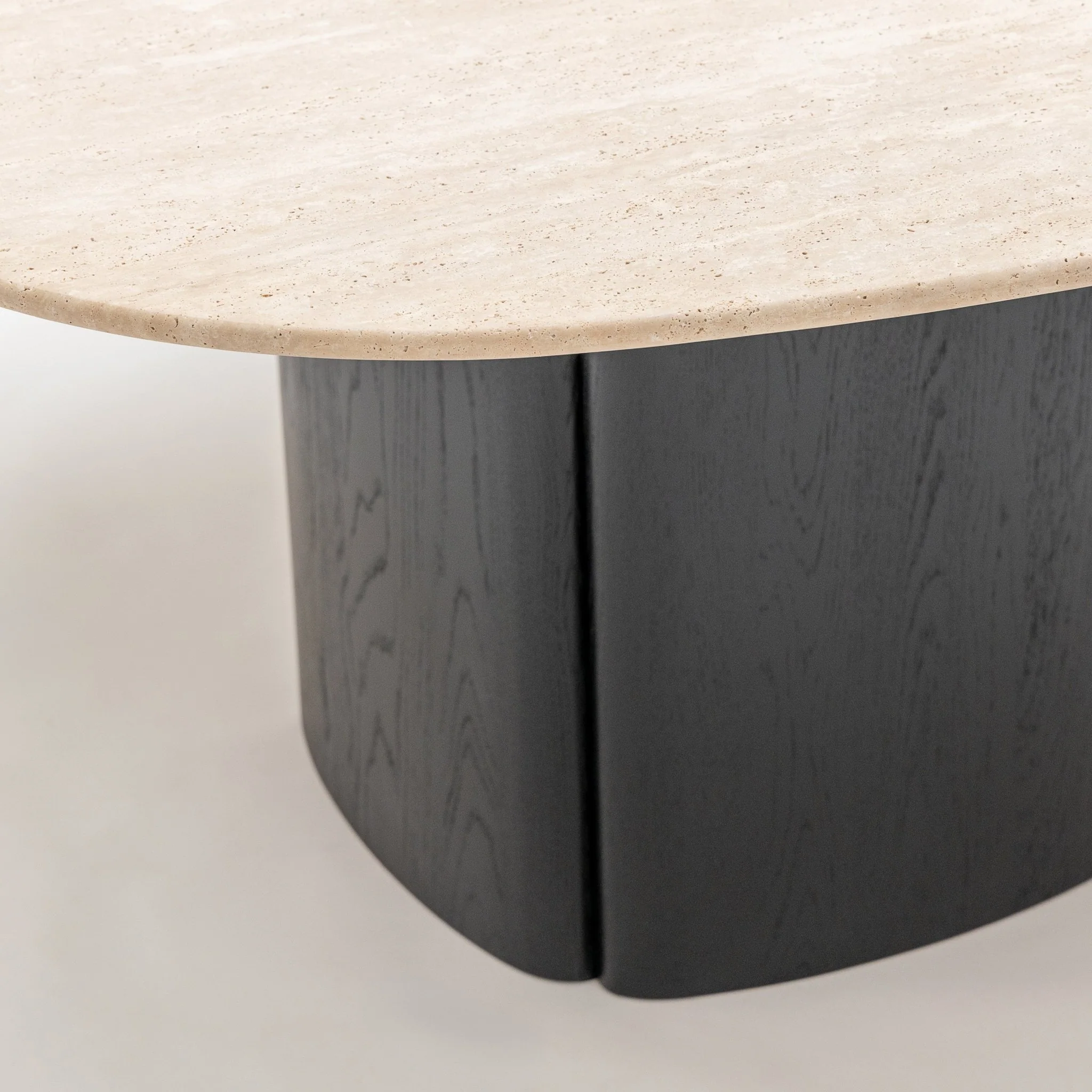 Tathra 155 Table - Black Oak & Travertine - Image 18