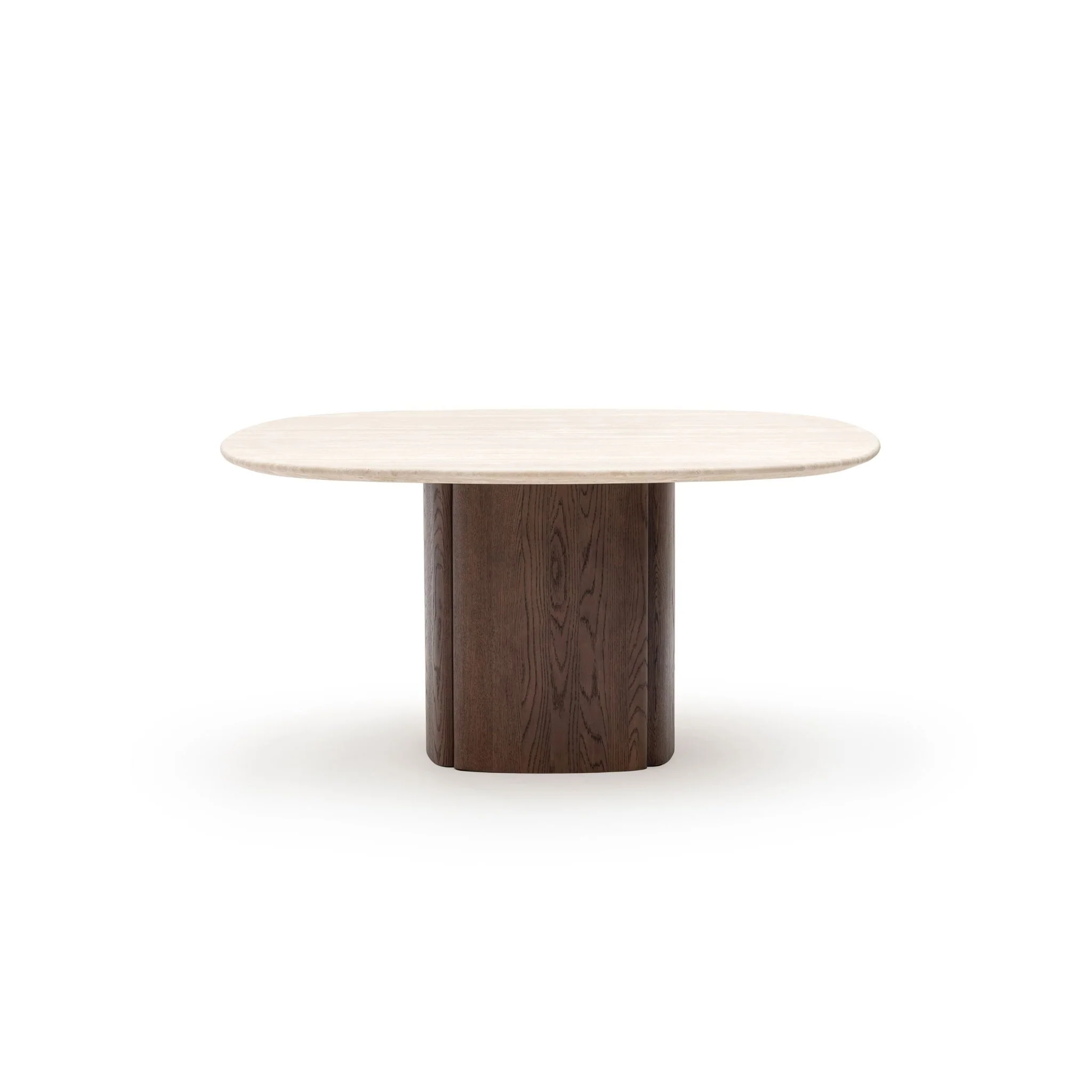 Tathra 155 Table - Espresso Oak & Travertine - Image 12