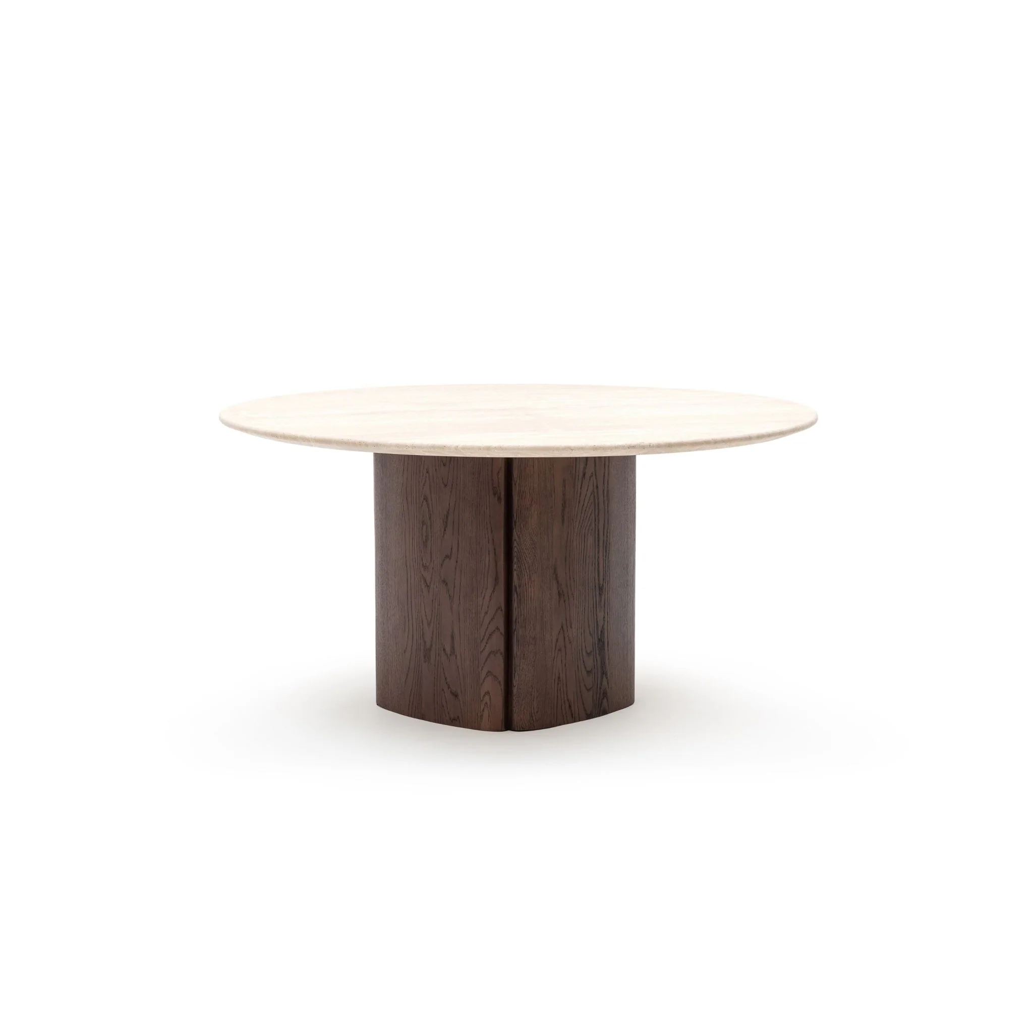 Tathra 155 Table - Espresso Oak & Travertine - Image 2