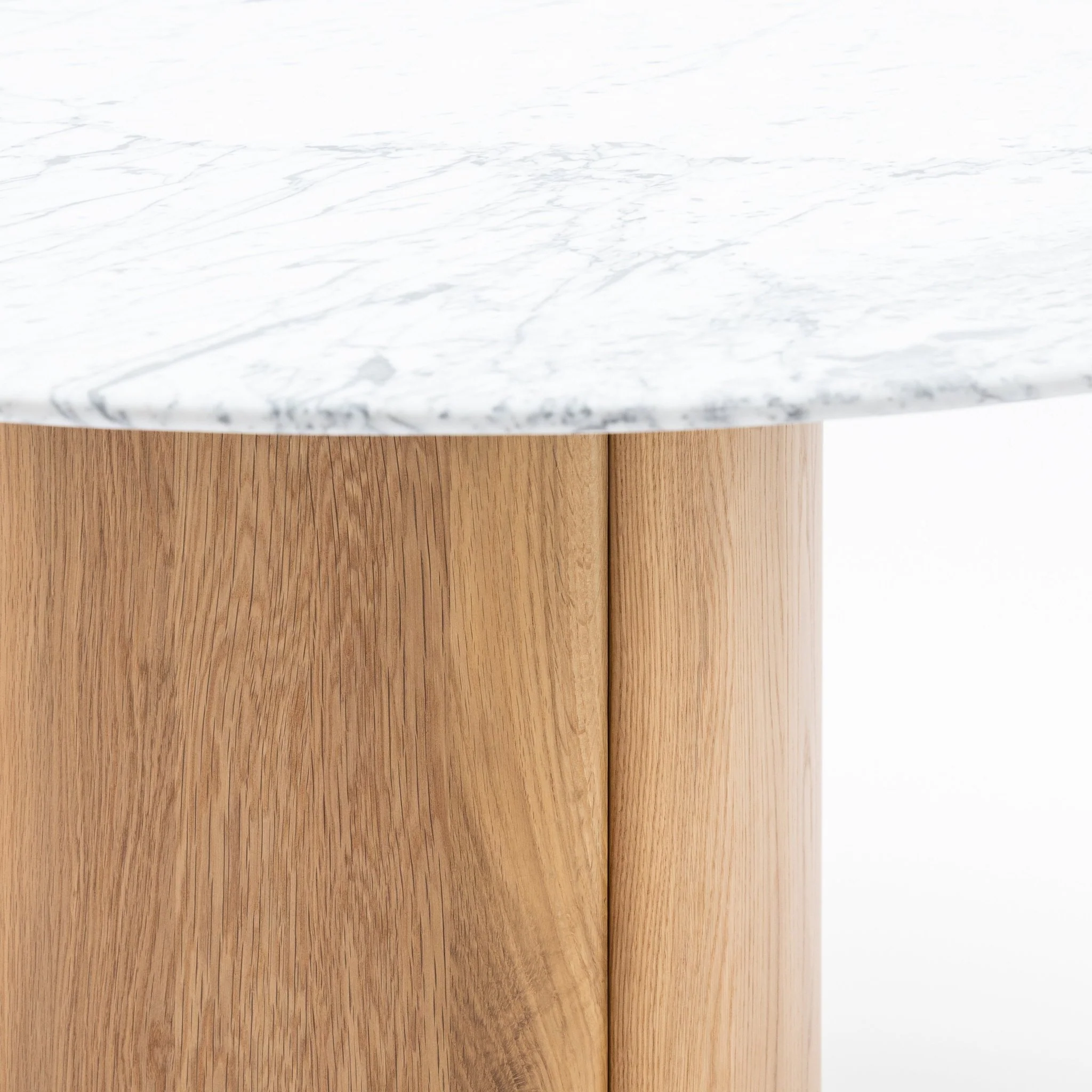 Tathra 155 Table - Light Oak & Bianca Carrara - Image 2