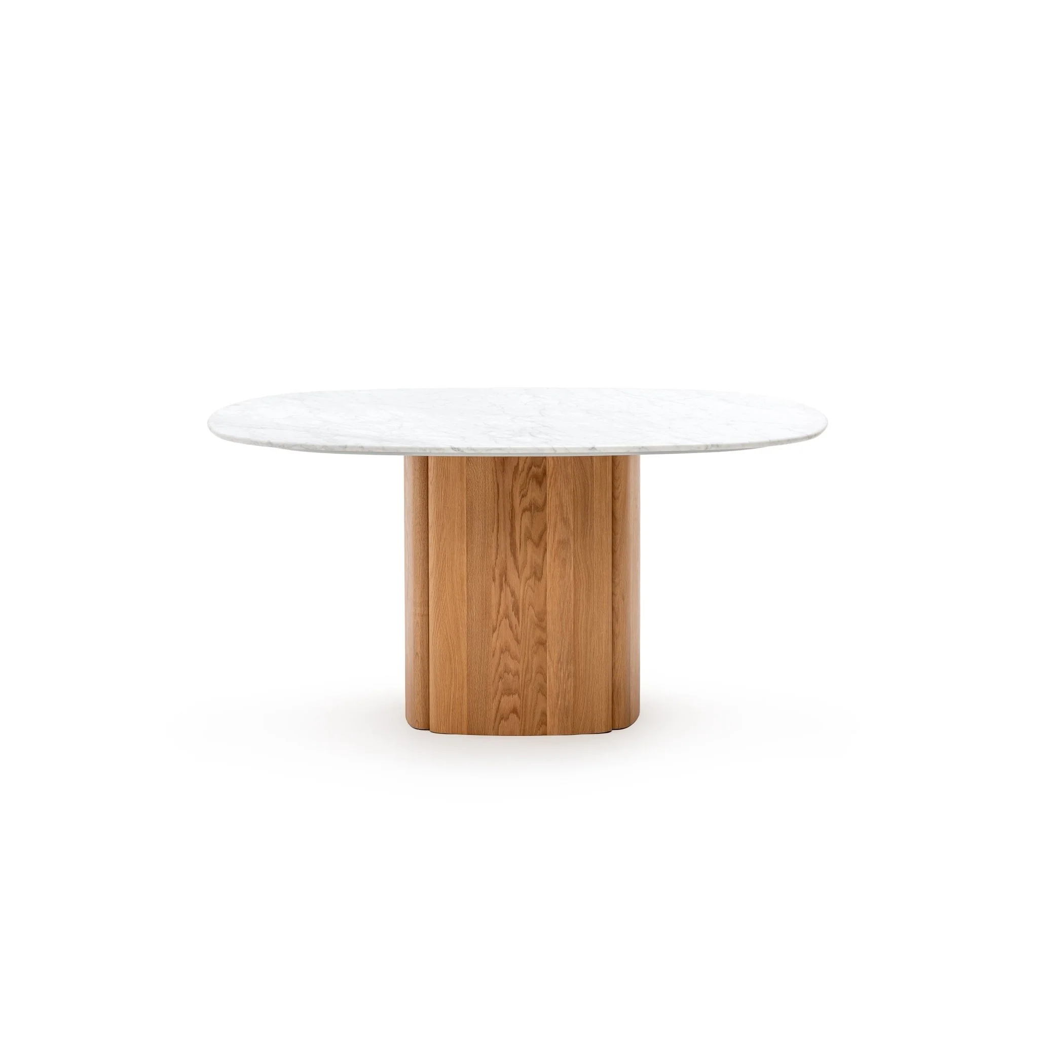 Tathra 155 Table - Light Oak & Bianca Carrara - Image 5