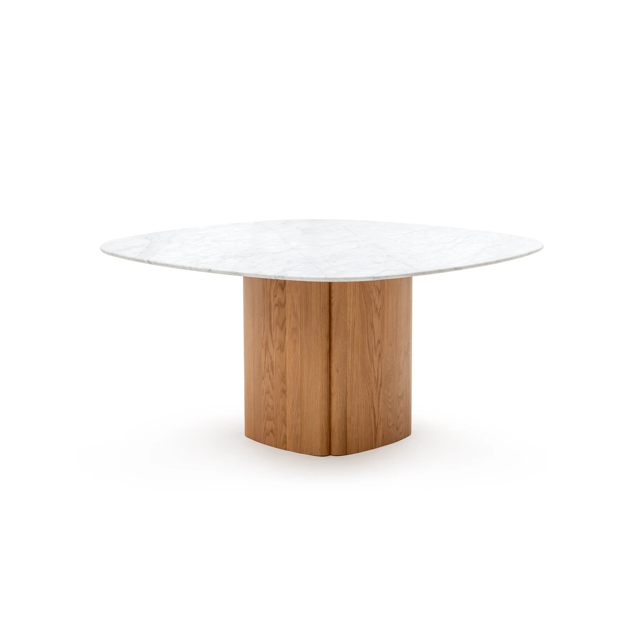 Tathra 155 Table - Light Oak & Bianca Carrara - Image 6
