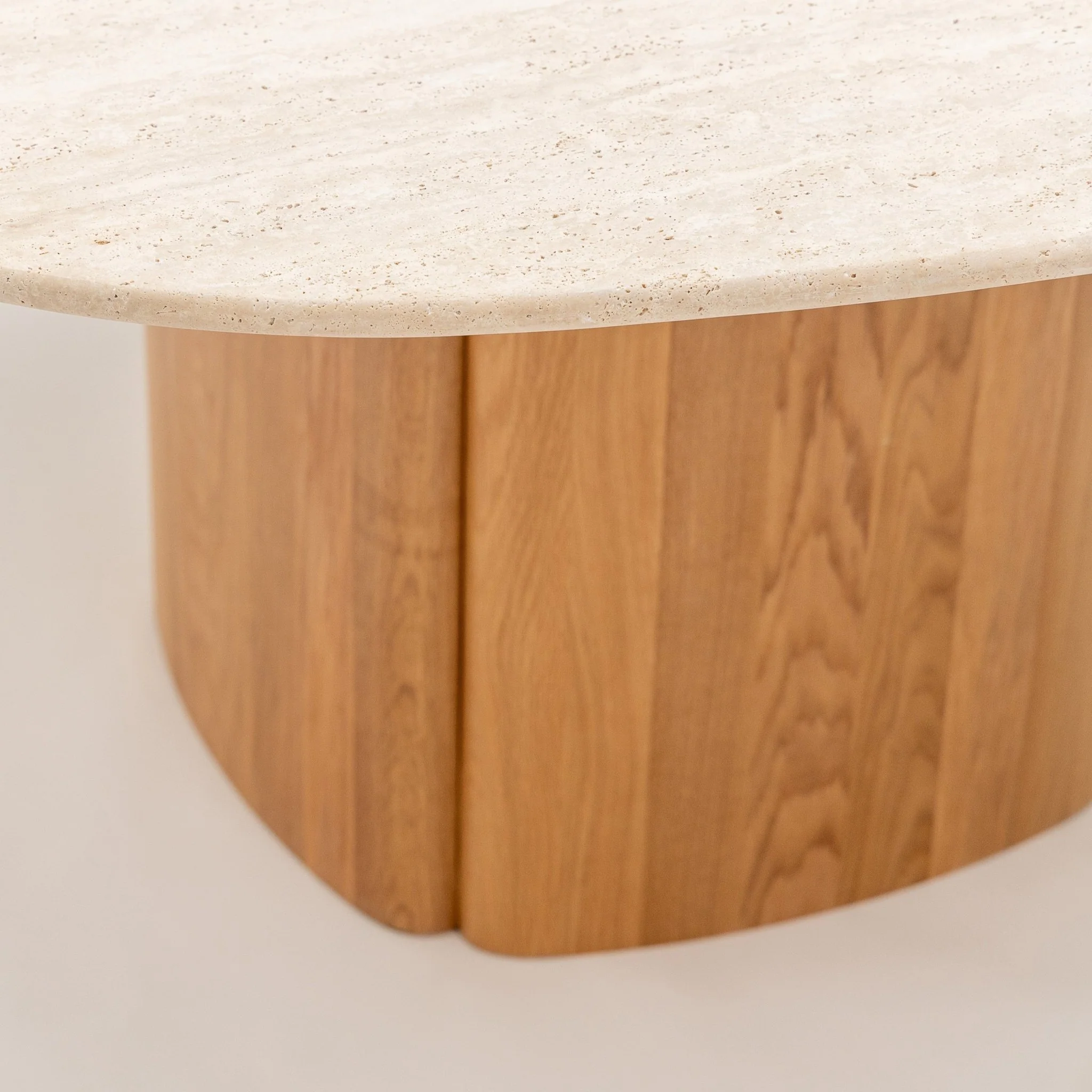 Tathra 155 Table - Light Oak & Travertine - Image 11