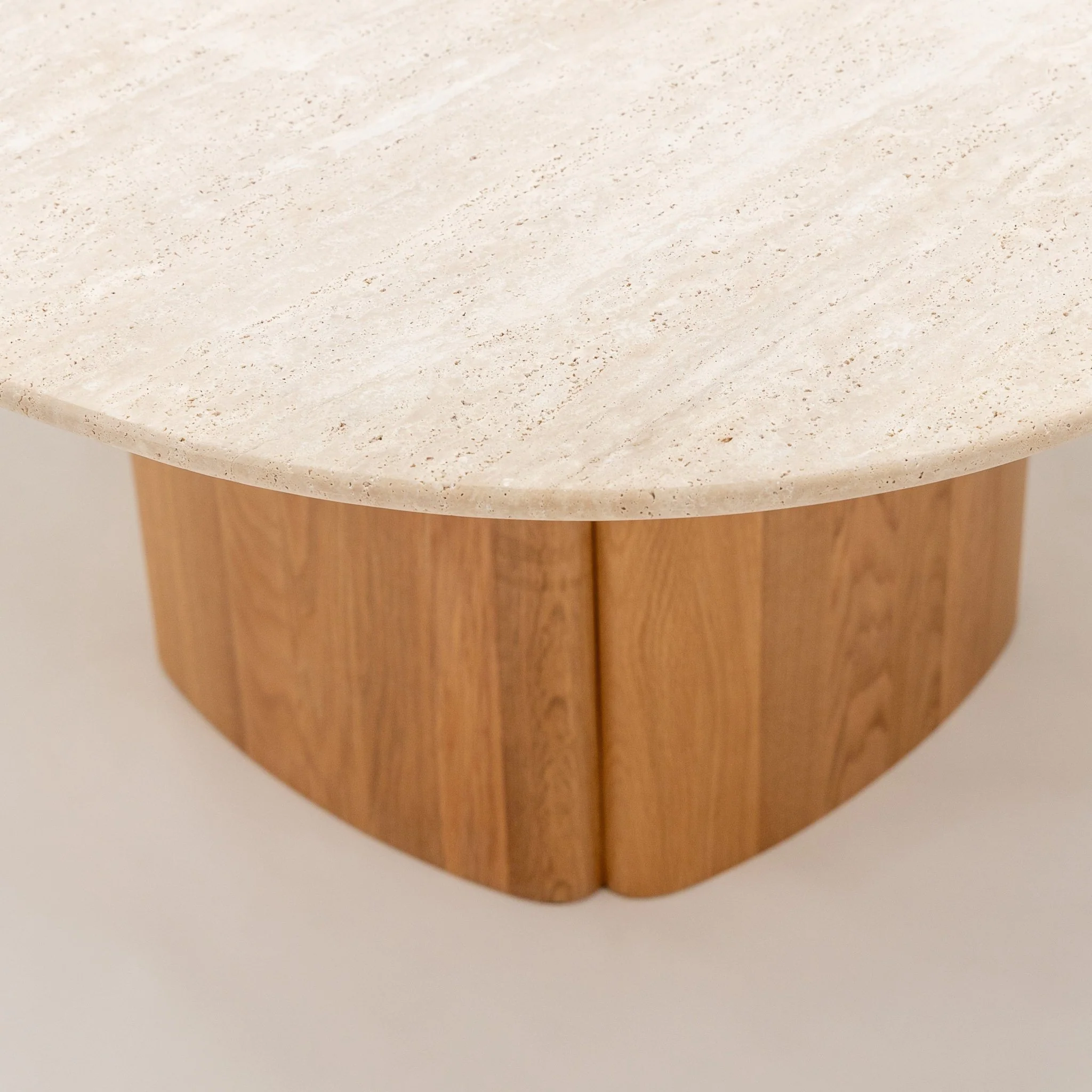 Tathra 155 Table - Light Oak & Travertine - Image 12