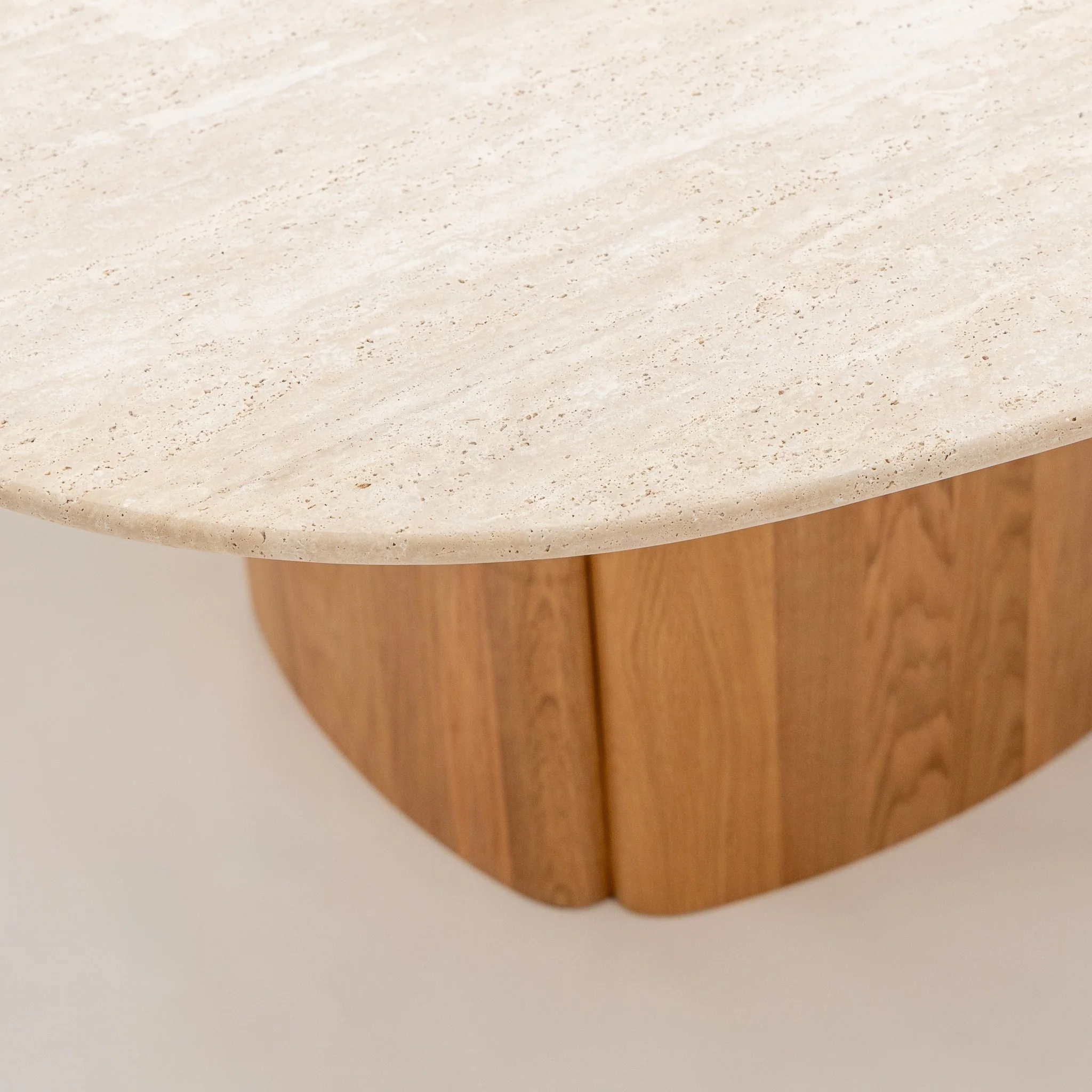 Tathra 155 Table - Light Oak & Travertine - Image 14
