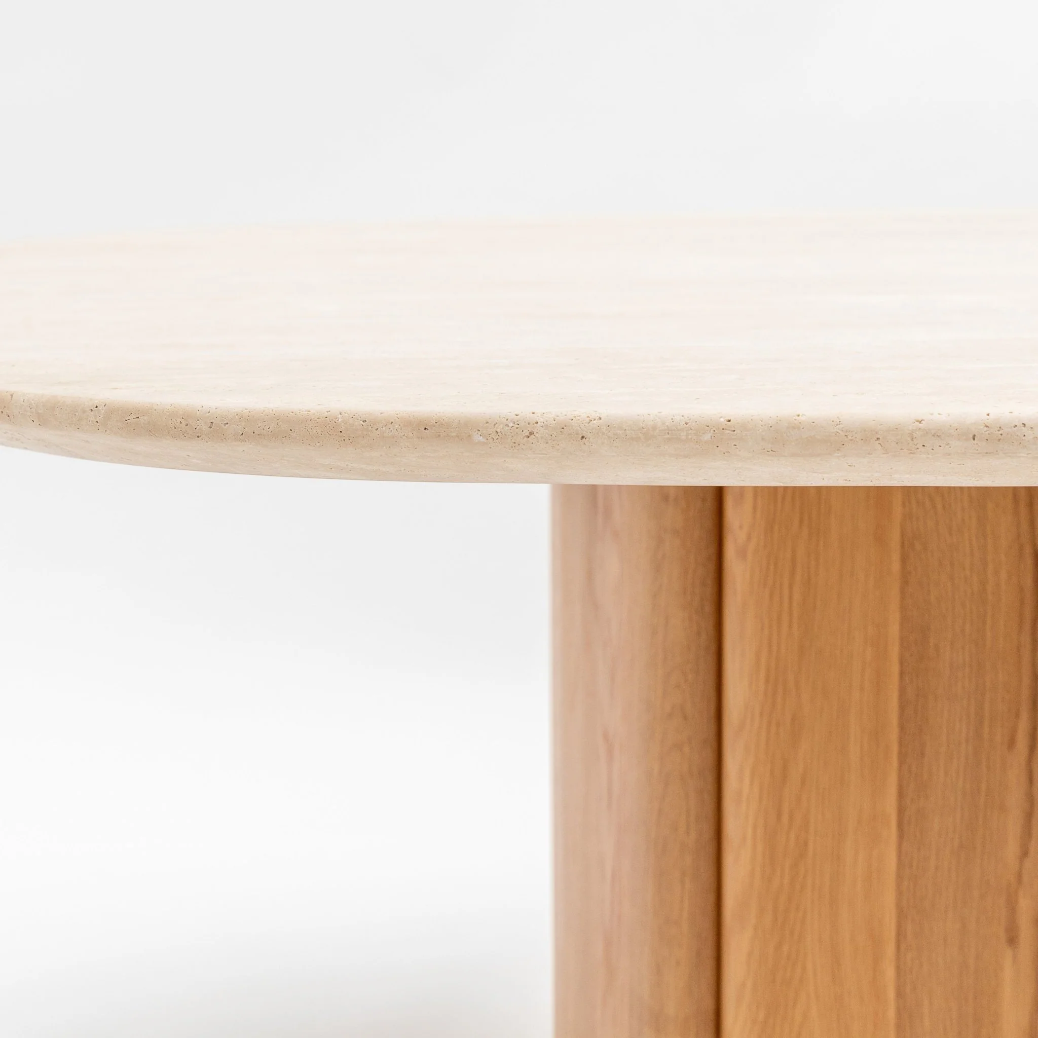 Tathra 155 Table - Light Oak & Travertine - Image 9