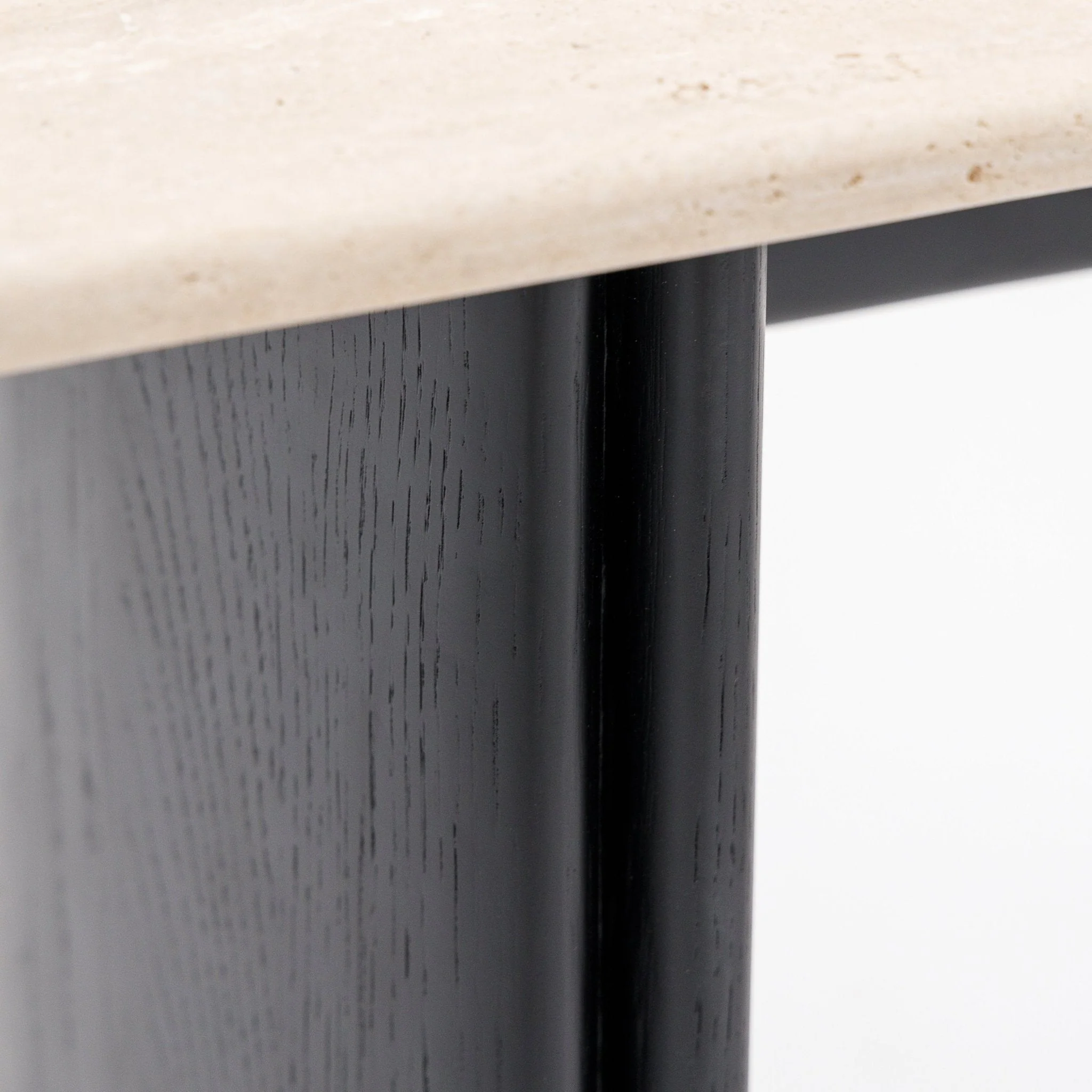 Tathra Console - Black Oak & Travertine - Image 11