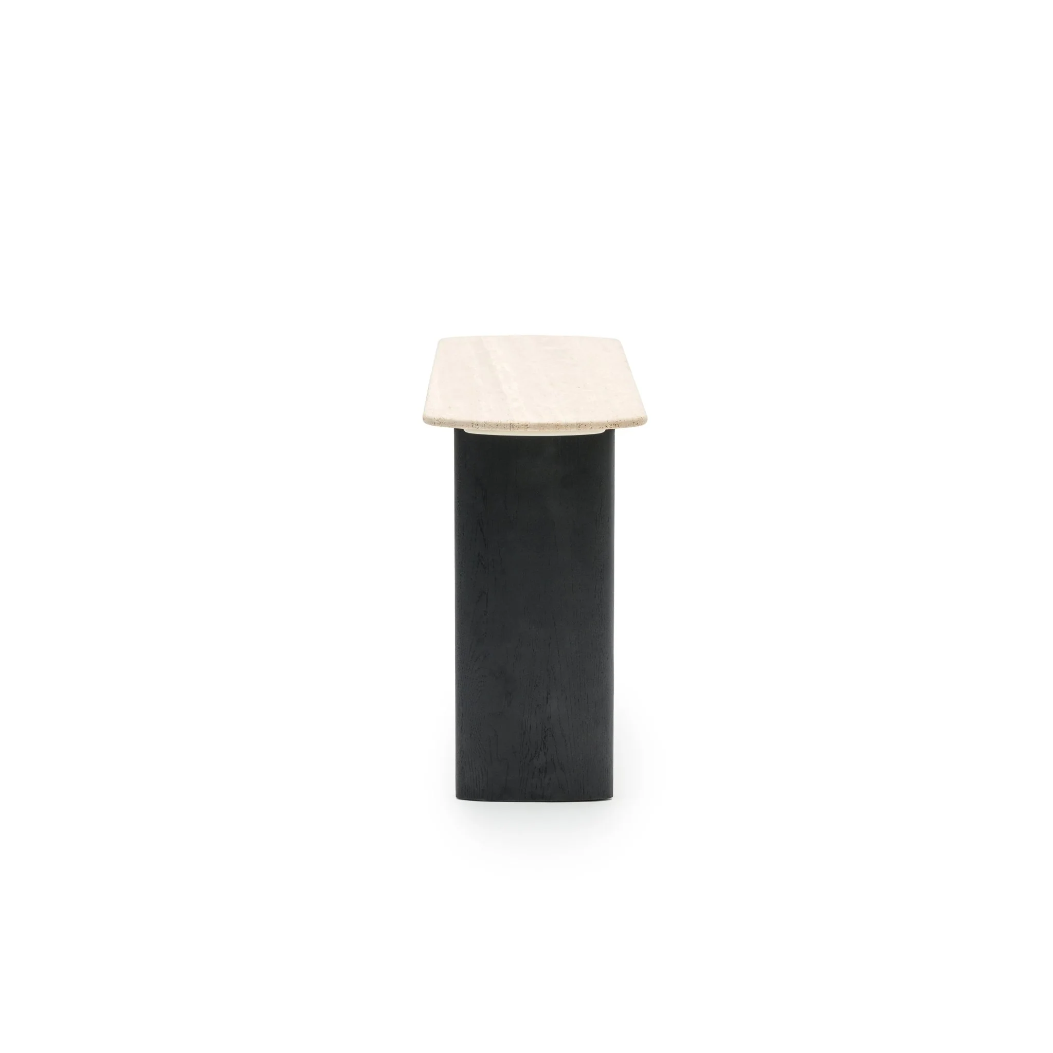 Tathra Console - Black Oak & Travertine - Image 3