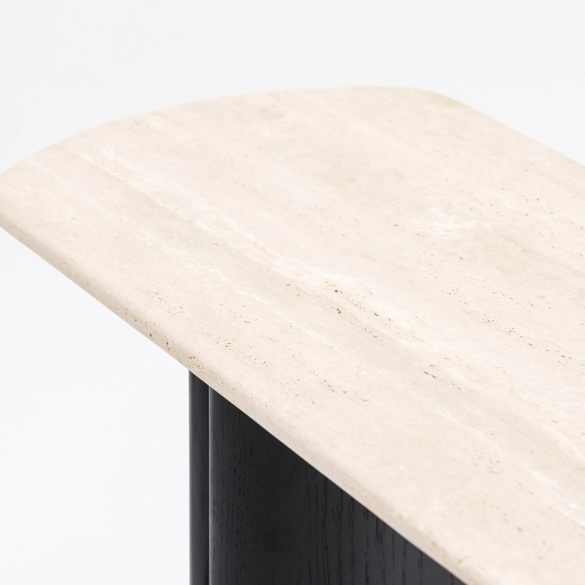 Tathra Console - Black Oak & Travertine - Image 4